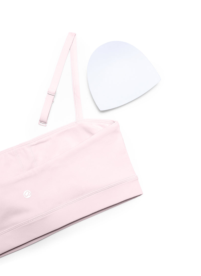 CRZ YOGA Damen Butterluxe verstellbar Spaghetti Träger Sport BH Erdbeerrosa