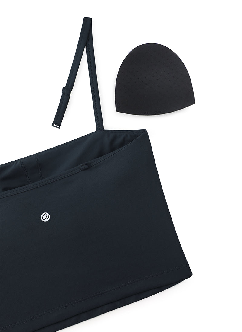 CRZ YOGA Damen Butterluxe Verstellbar Spaghetti Träger Sport BH Echte Marine