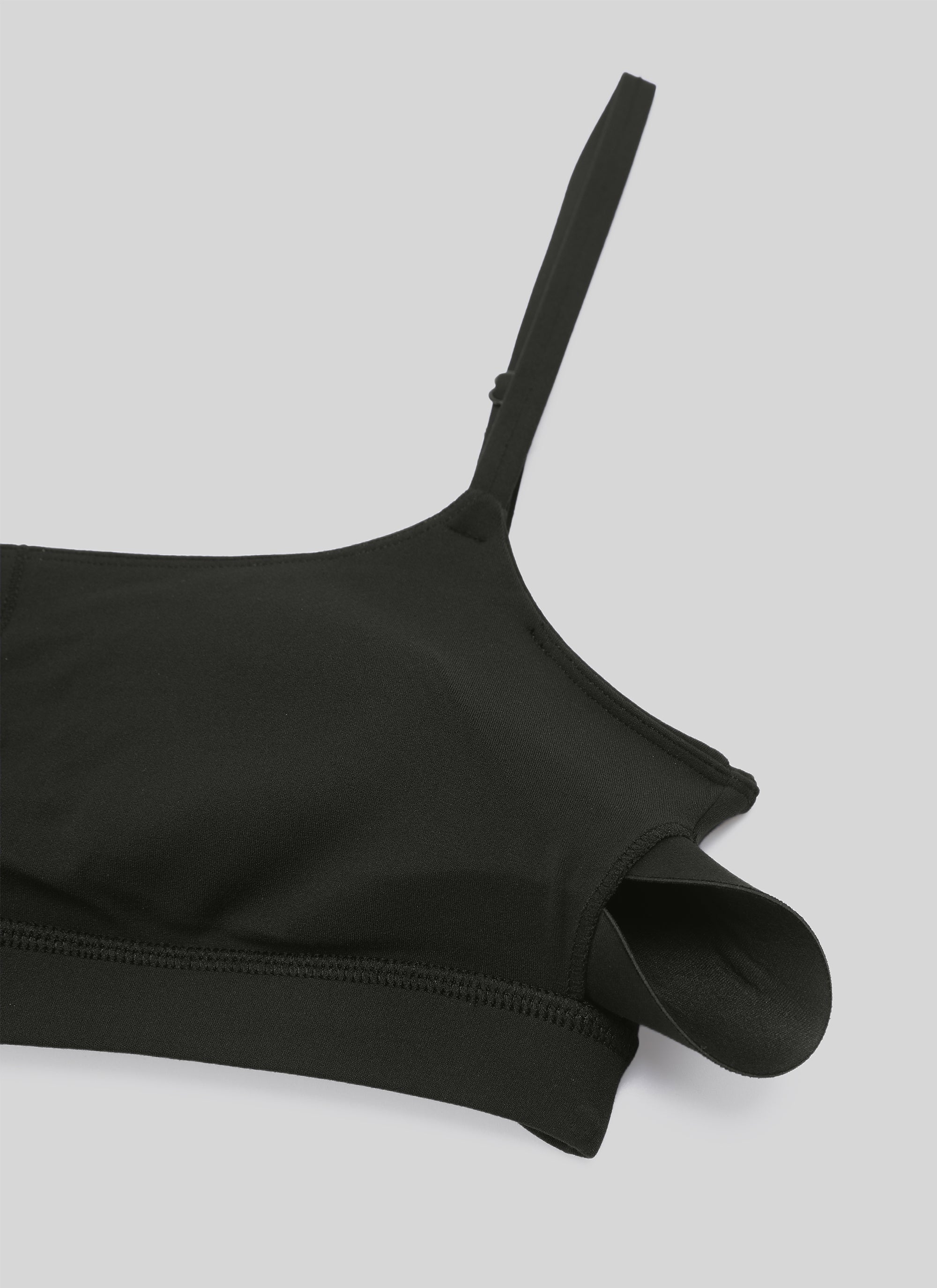 CRZ YOGA Butterluxe Damen Verstellbar Spaghetti Träger Sport BH Schwarz
