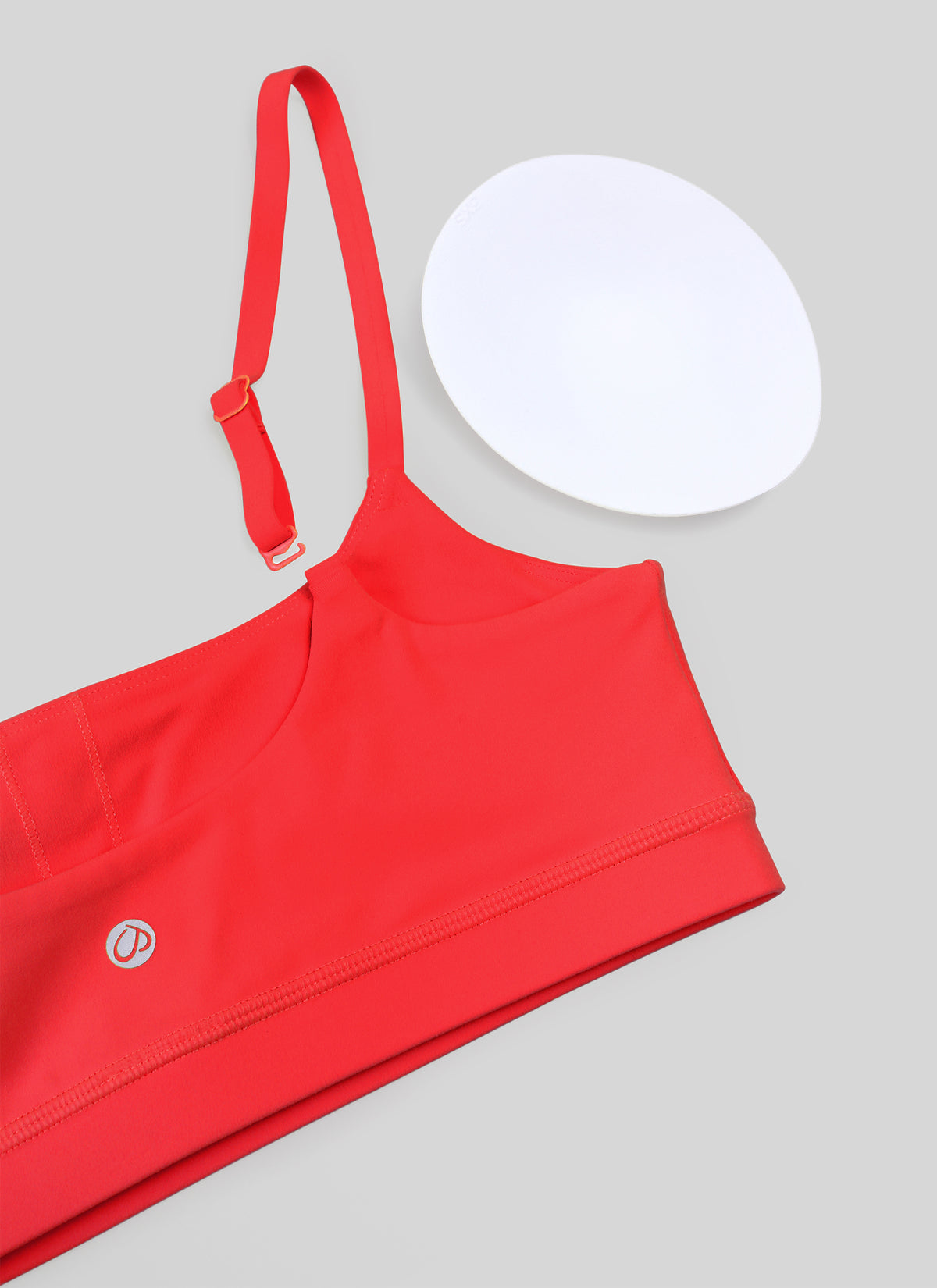 CRZ YOGA Butterluxe Damen Verstellbar Spaghetti Träger Sport BH Tiefrot