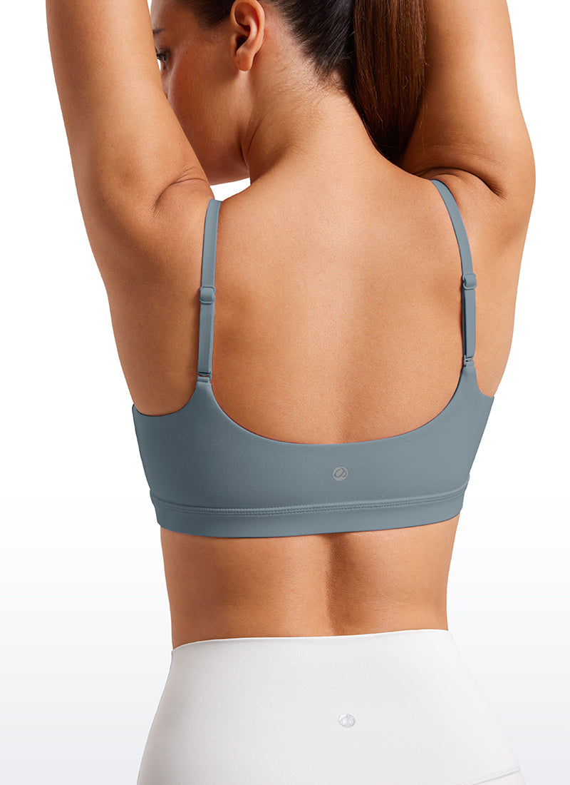 CRZ YOGA Butterluxe Damen Verstellbar Spaghetti Träger Sport BH Belgisches Blau
