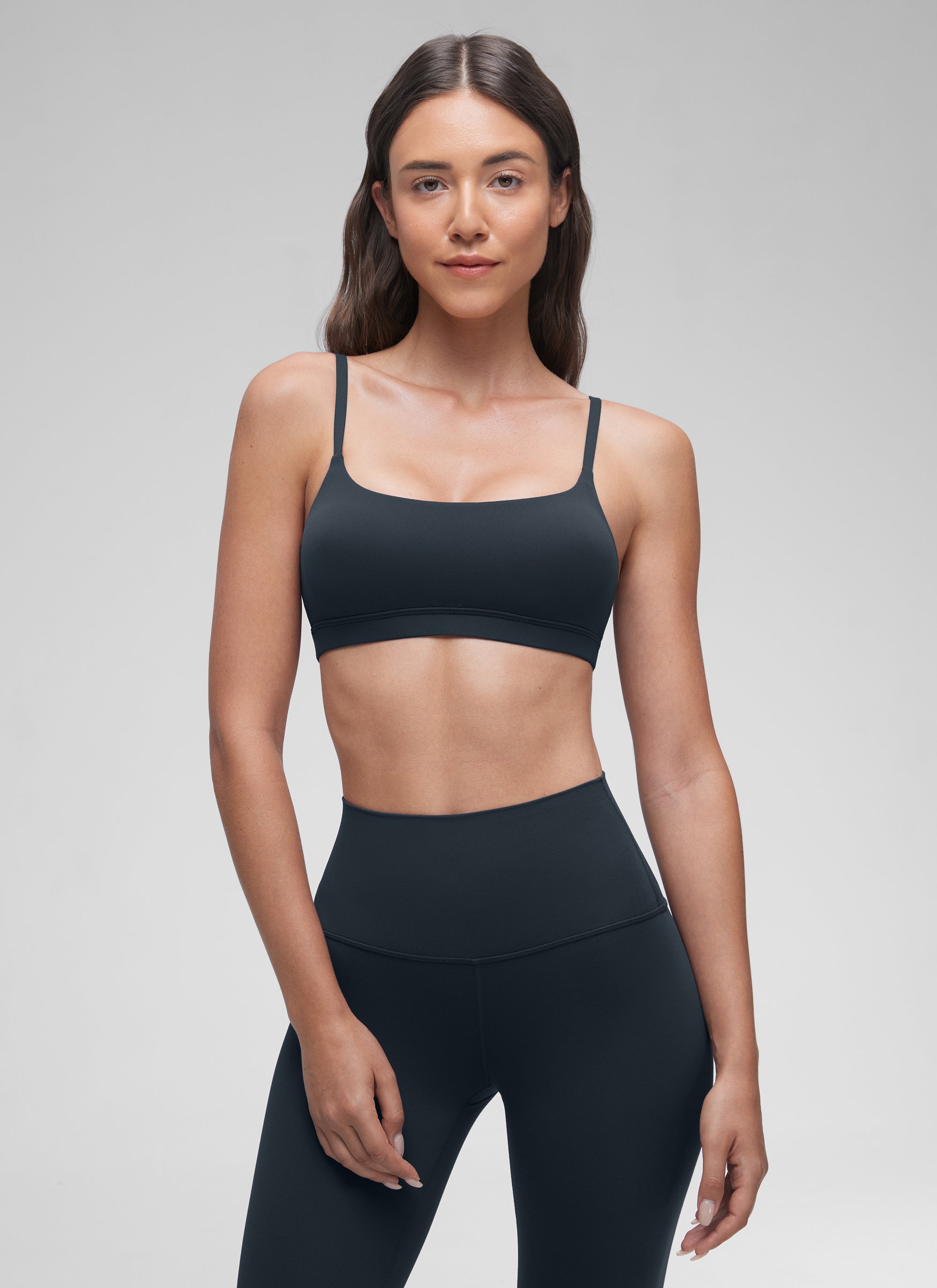 CRZ YOGA Butterluxe Damen Verstellbar Spaghetti Träger Sport BH Echte Marine