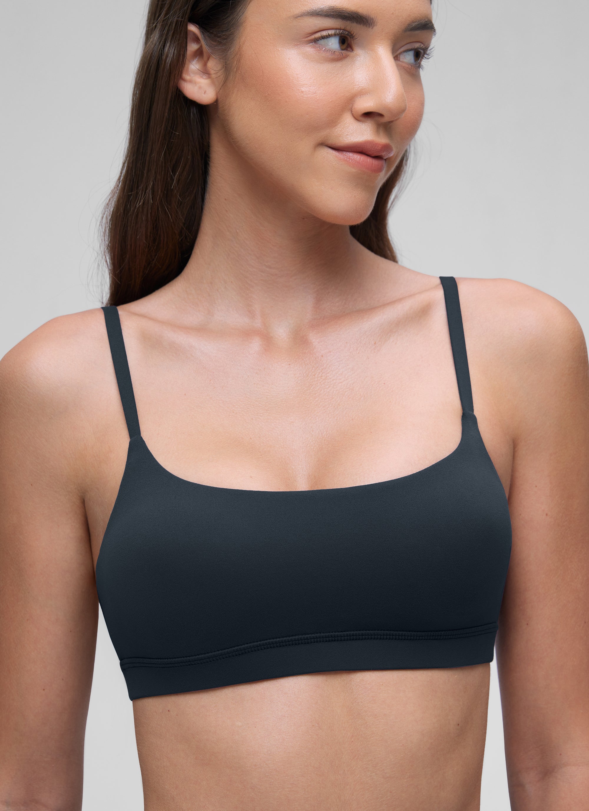 CRZ YOGA Butterluxe Damen Verstellbar Spaghetti Träger Sport BH Echte Marine