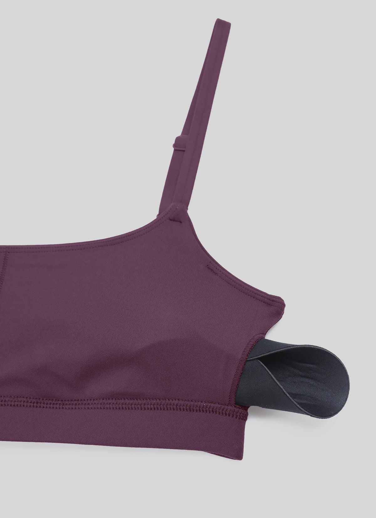 CRZ YOGA Butterluxe Damen Verstellbar Spaghetti Träger Sport BH Traubendistel Violett