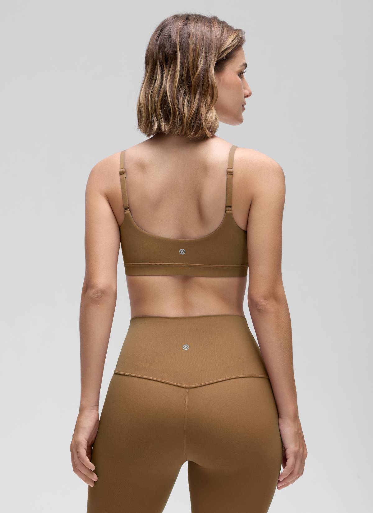 CRZ YOGA Butterluxe Damen Verstellbar Spaghetti Träger Sport BH Piment