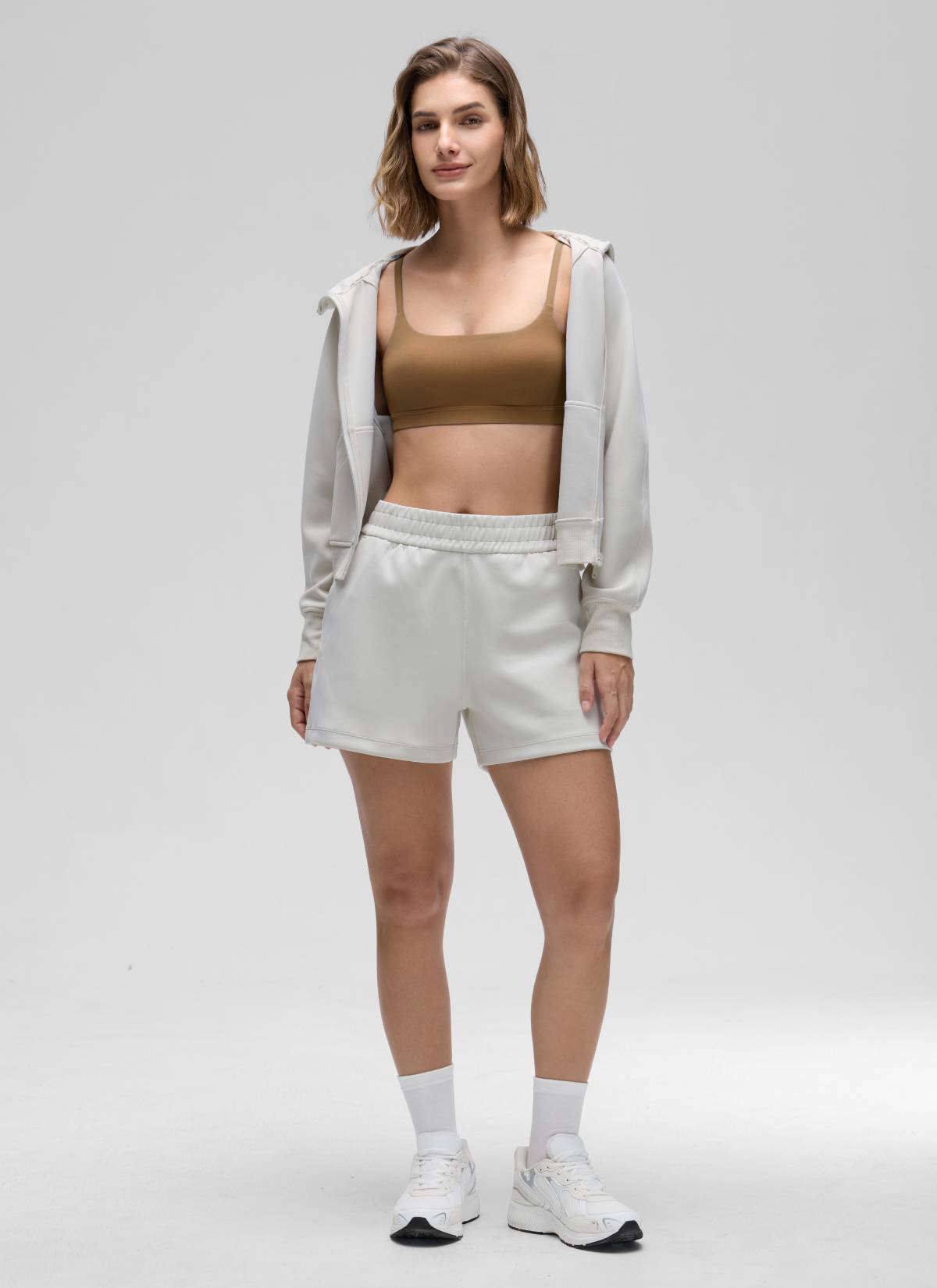CRZ YOGA Butterluxe Damen Verstellbar Spaghetti Träger Sport BH Piment