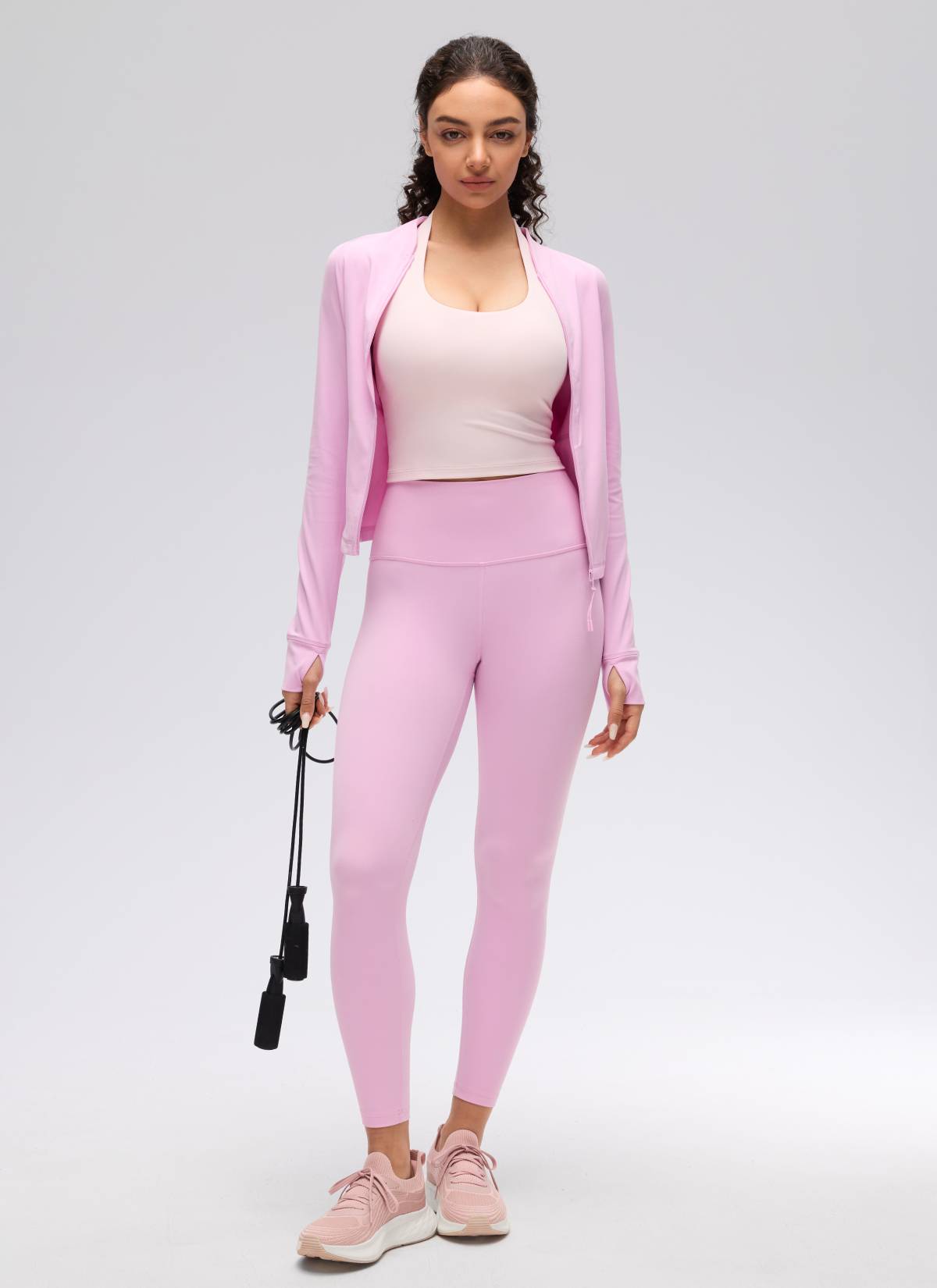 CRZ YOGA Butterluxe Damen Neckholder Rückenfrei Sport BH Ohne Bügel Erdbeerrosa