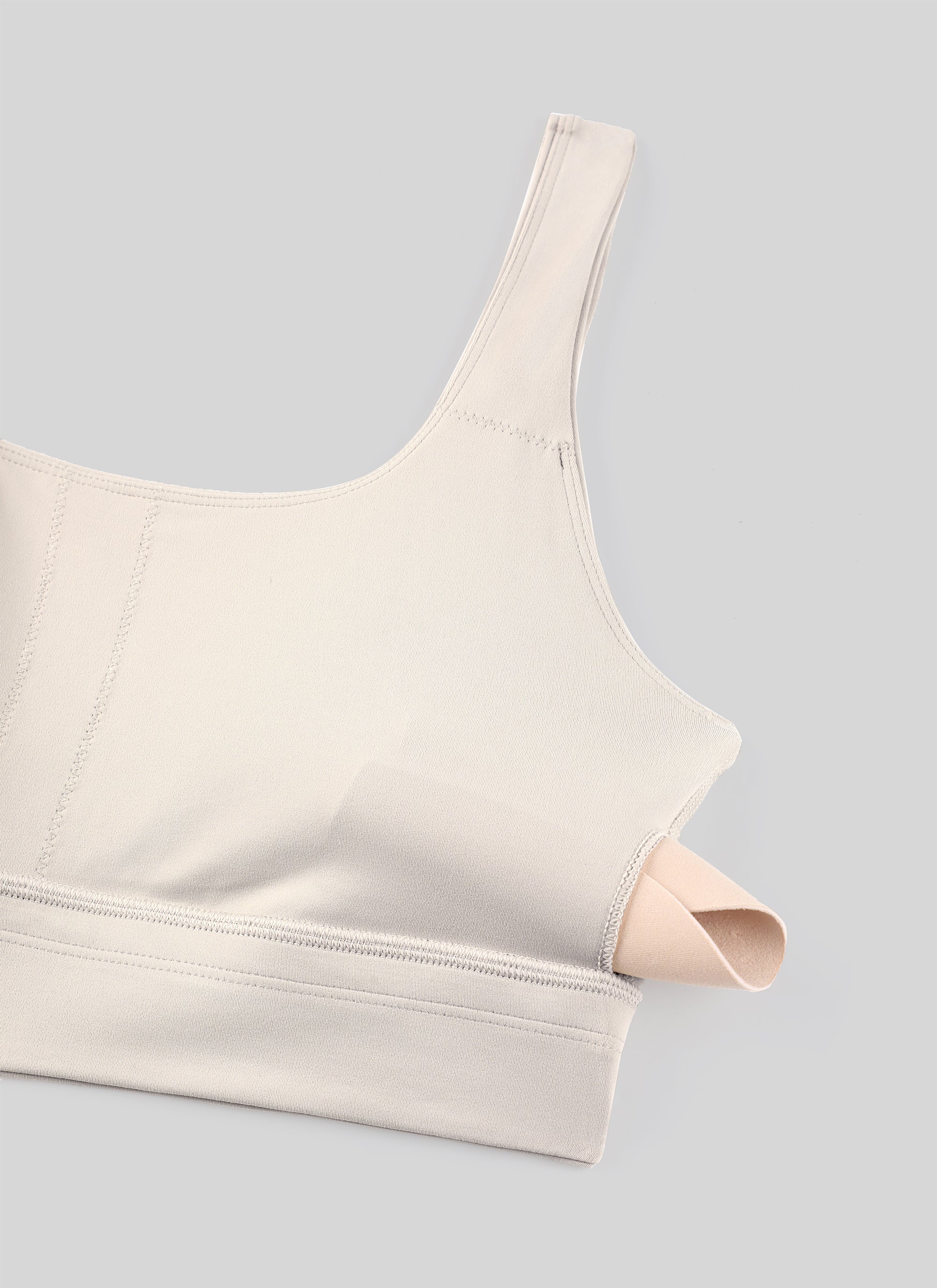 CRZ YOGA Damen Butterluxe U Back Ohne Buegel Longline  Sport BH Mojave-Braun