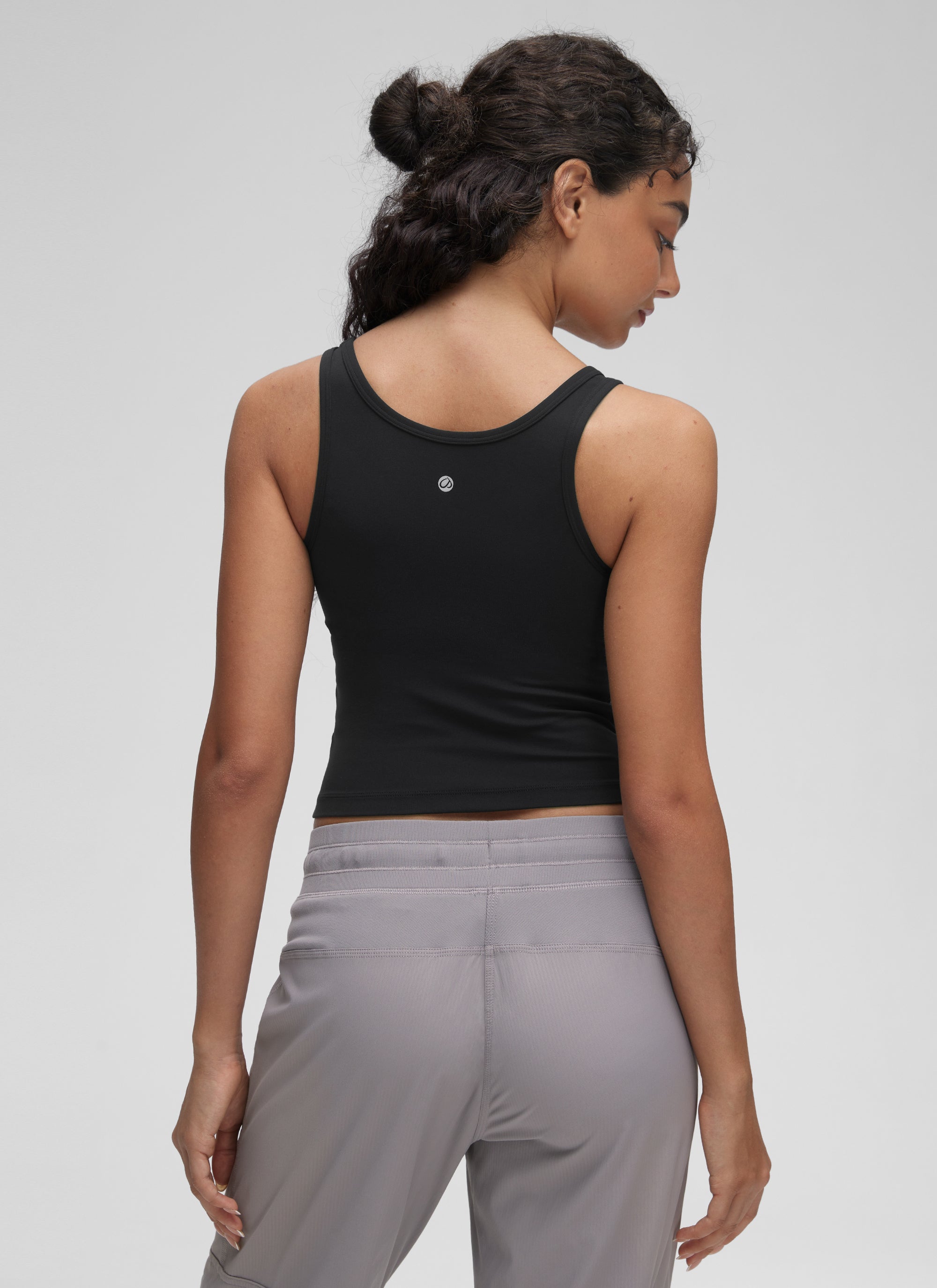 CRZ YOGA Damen Butterluxe Ärmellose Doppelte Gefütterte Tanktop Schwarz