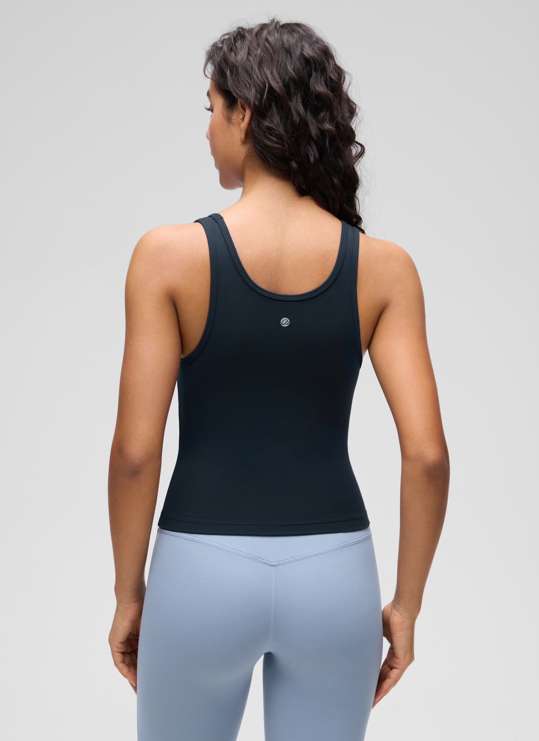 CRZ YOGA Damen Butterluxe Ärmellose Doppelte Gefütterte Tanktop Echte Marine