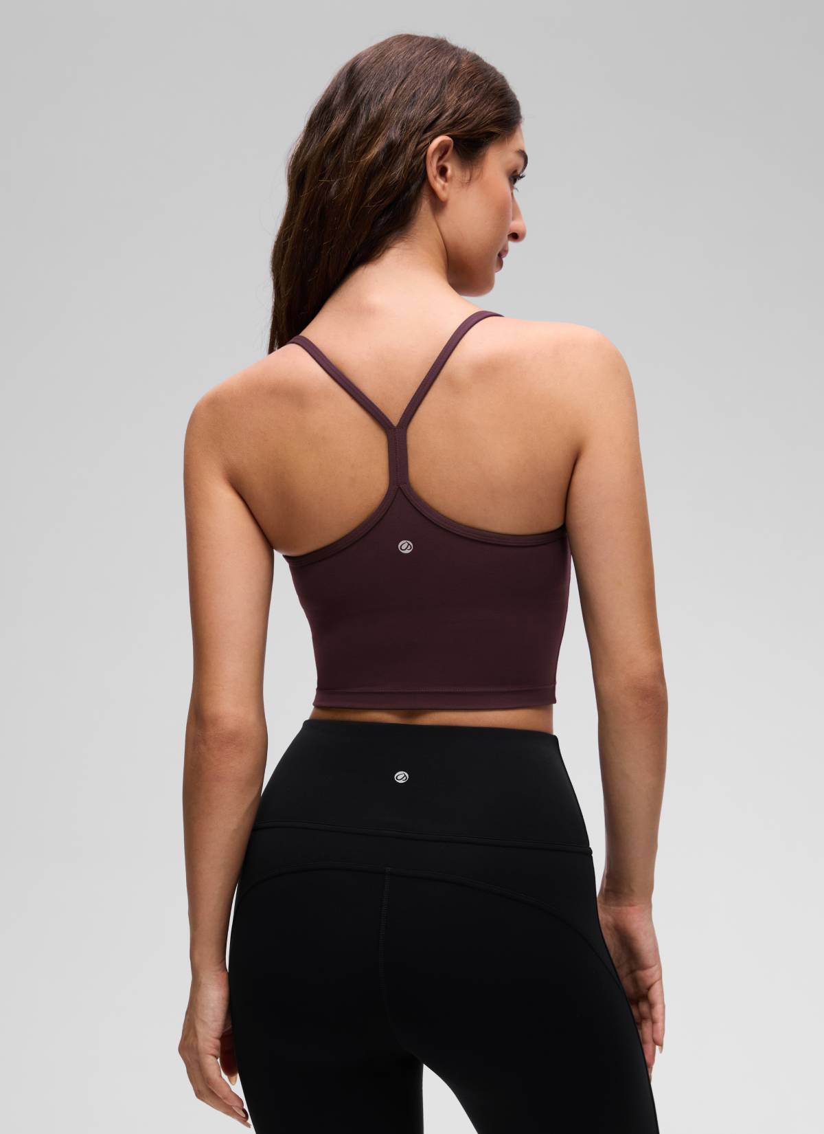 CRZ YOGA Damen Butterluxe Y Rücken Strappy Ohne Bügel Sport BH Reife Pflaume