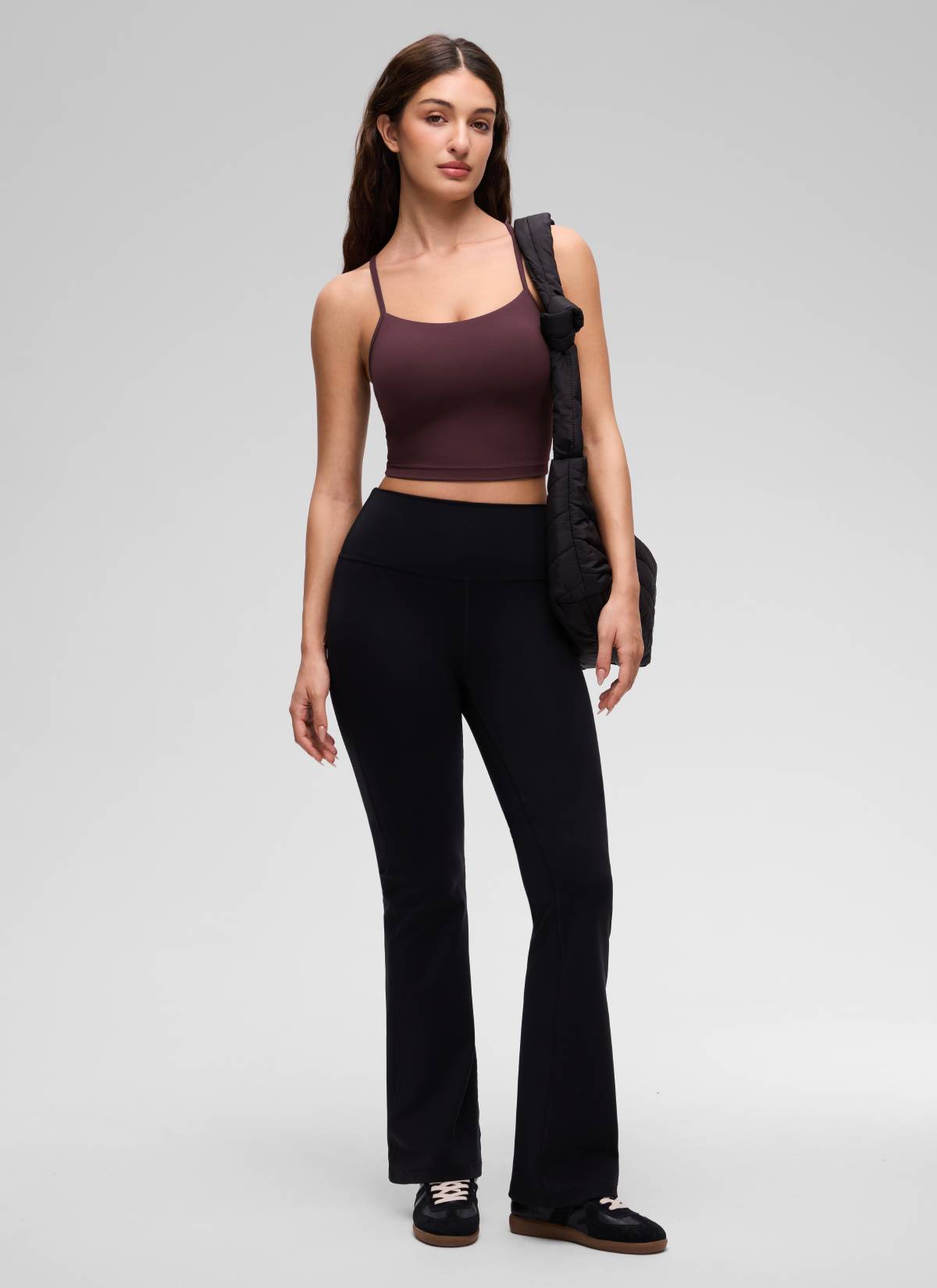 CRZ YOGA Damen Butterluxe Y Rücken Strappy Ohne Bügel Sport BH Reife Pflaume