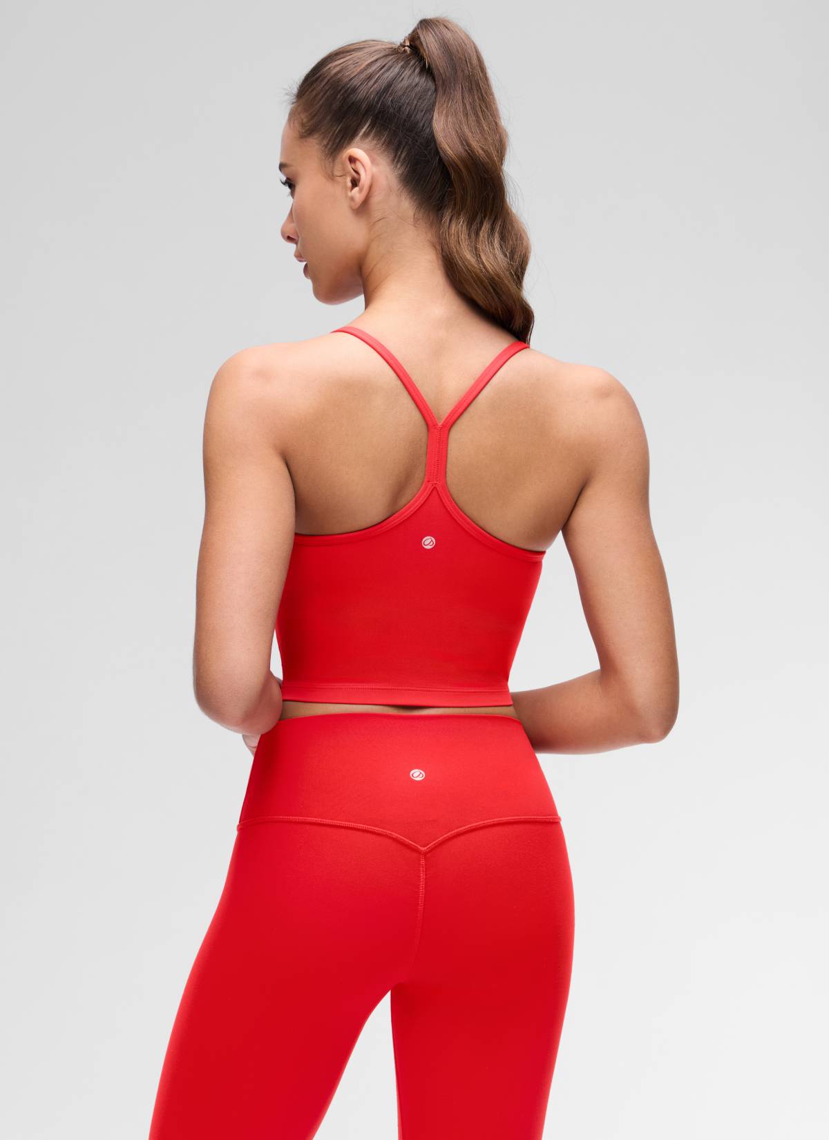 CRZ YOGA Damen Butterluxe Y Rücken Strappy Ohne Bügel Sport BH Tiefrot