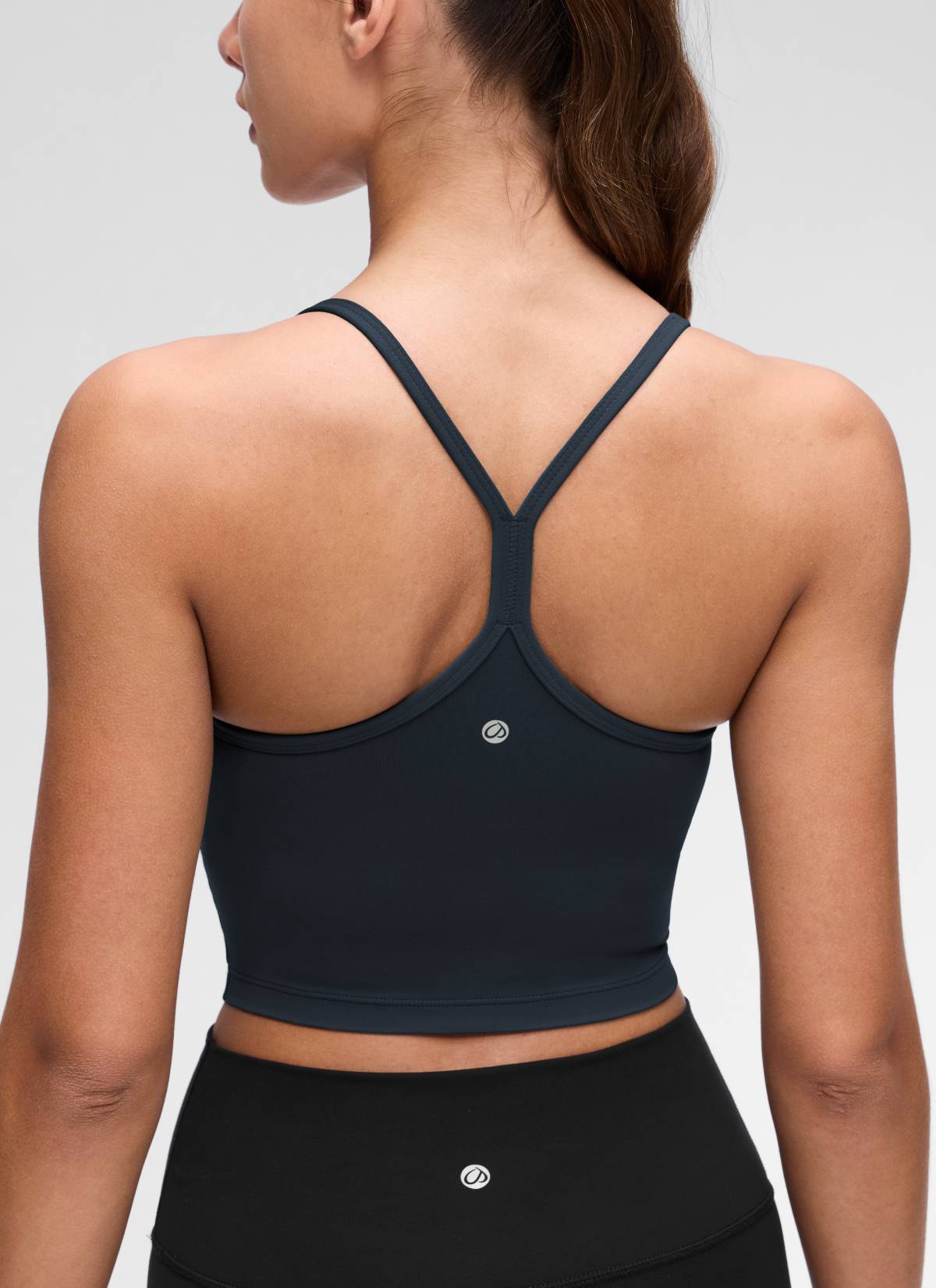 CRZ YOGA Damen Butterluxe Y Rücken Strappy Ohne Bügel Sport BH Echte Marine