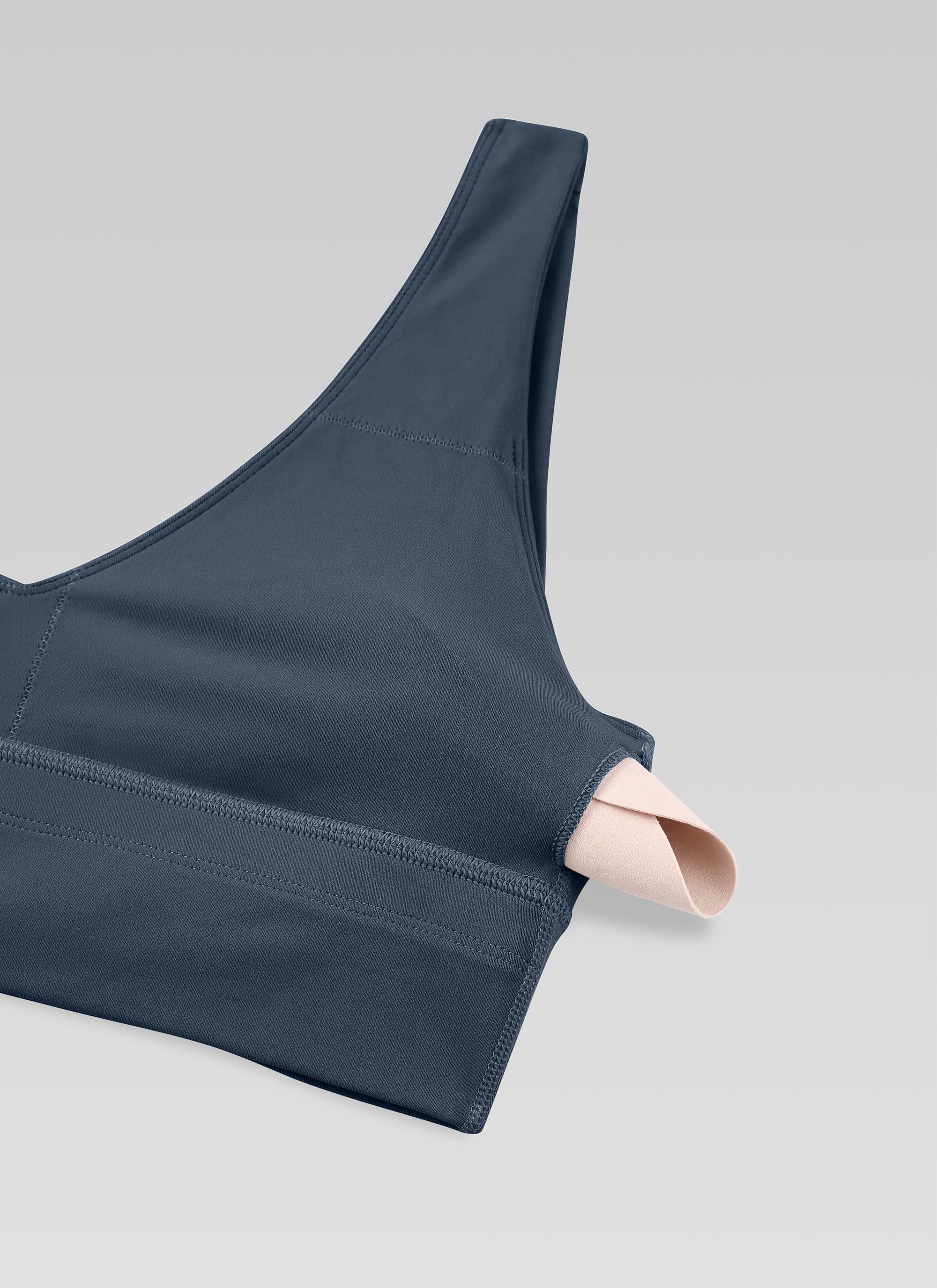 CRZ YOGA Butterluxe Damen V-Ausschnitt Gepolstert U-Rücken Sport-BH Sternenlicht