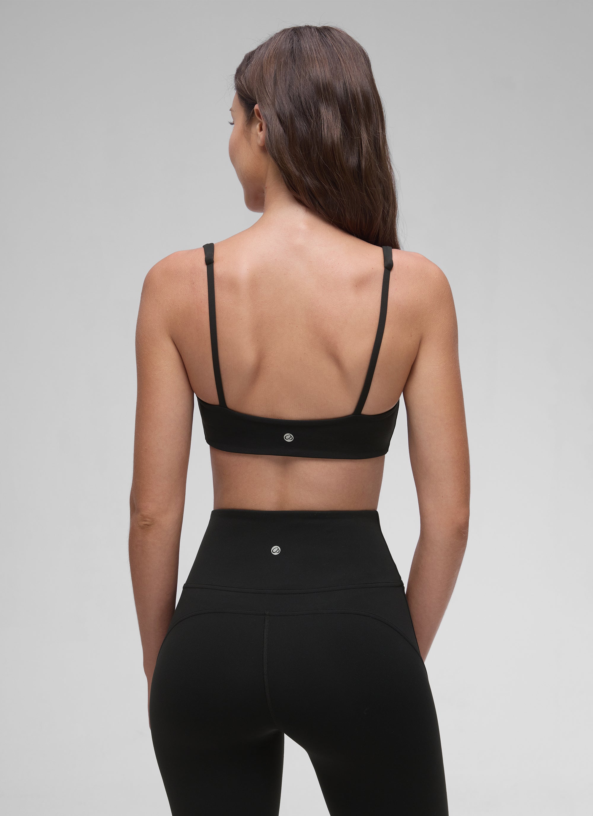 CRZ YOGA Damen Butterluxe Cami mit quadratischem Ausschnitt Mini-BH Schwarz