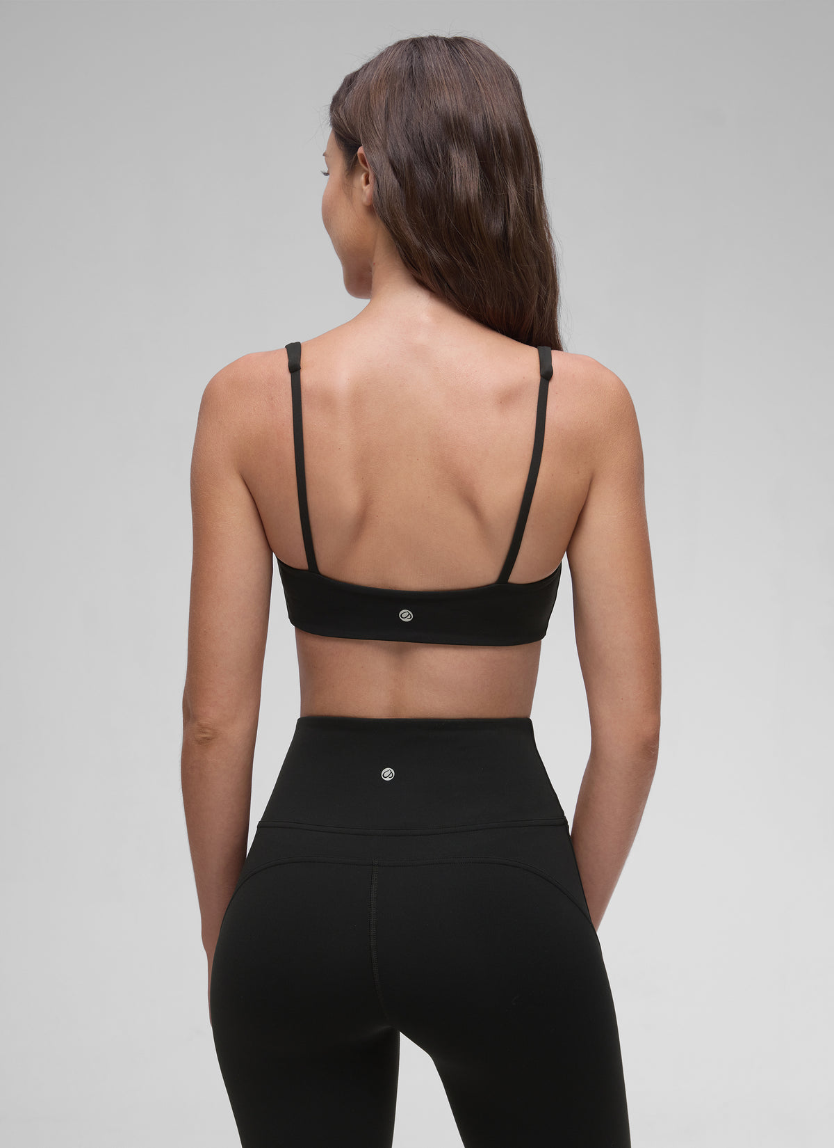 CRZ YOGA Damen Butterluxe Cami mit quadratischem Ausschnitt Mini-BH Schwarz