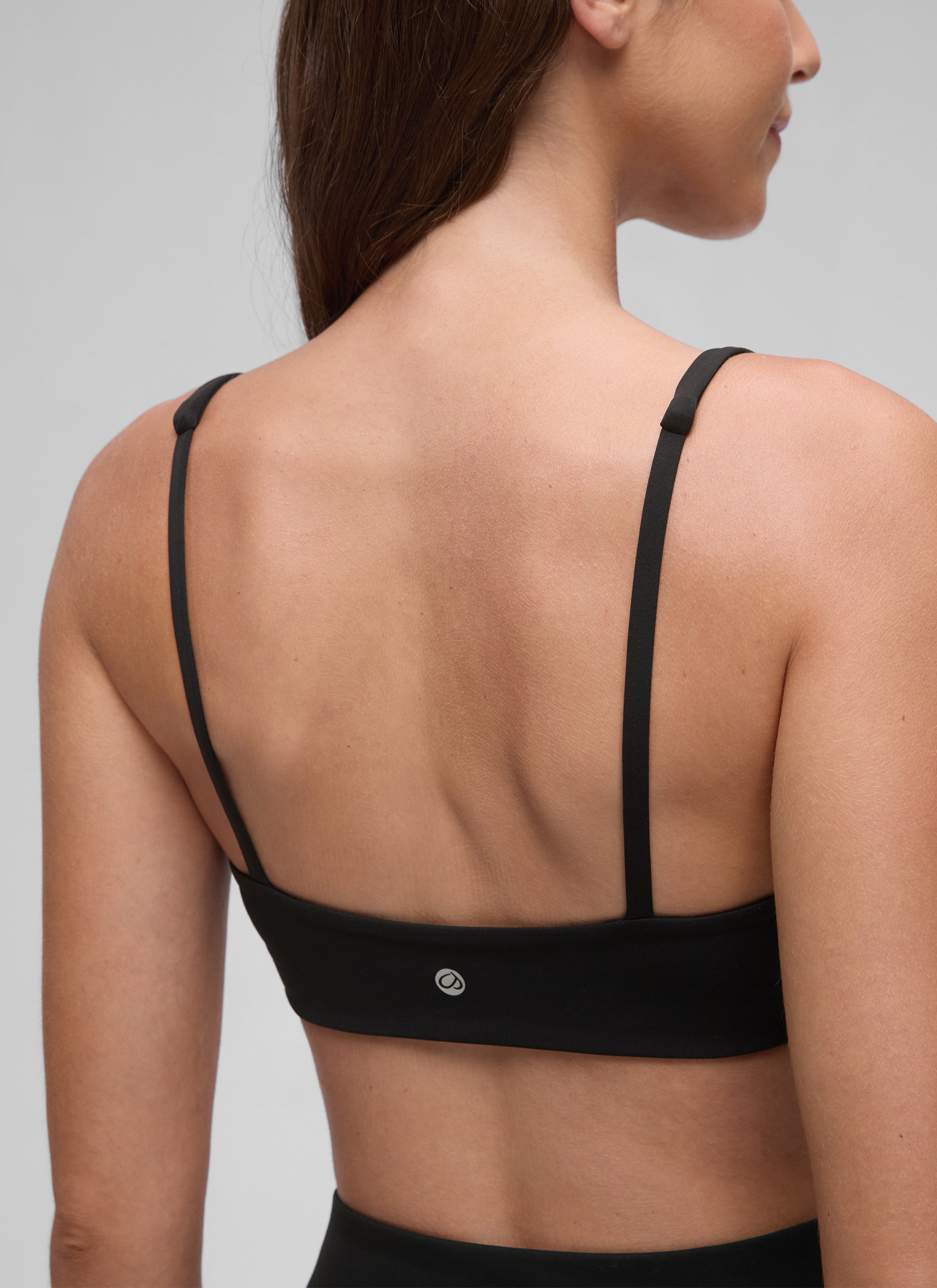 CRZ YOGA Damen Butterluxe Cami mit quadratischem Ausschnitt Mini-BH Schwarz