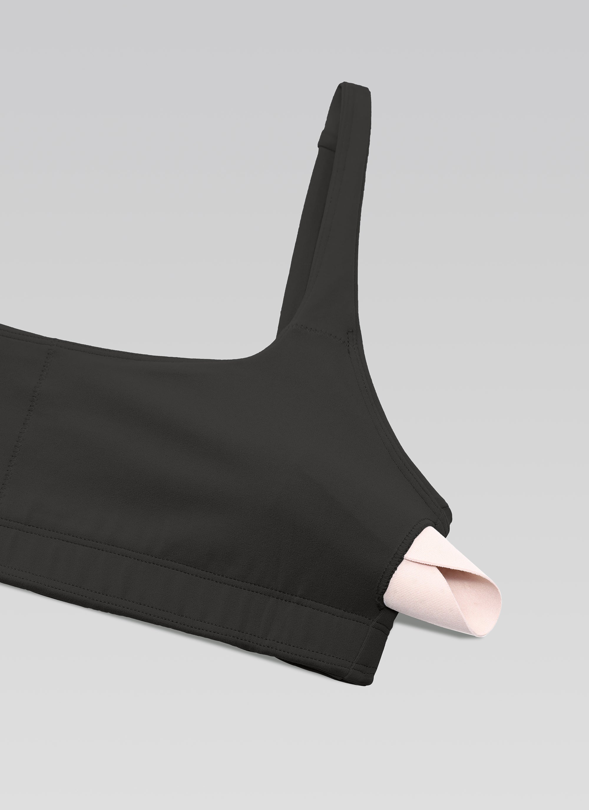 CRZ YOGA Damen Butterluxe Cami mit quadratischem Ausschnitt Mini-BH Schwarz