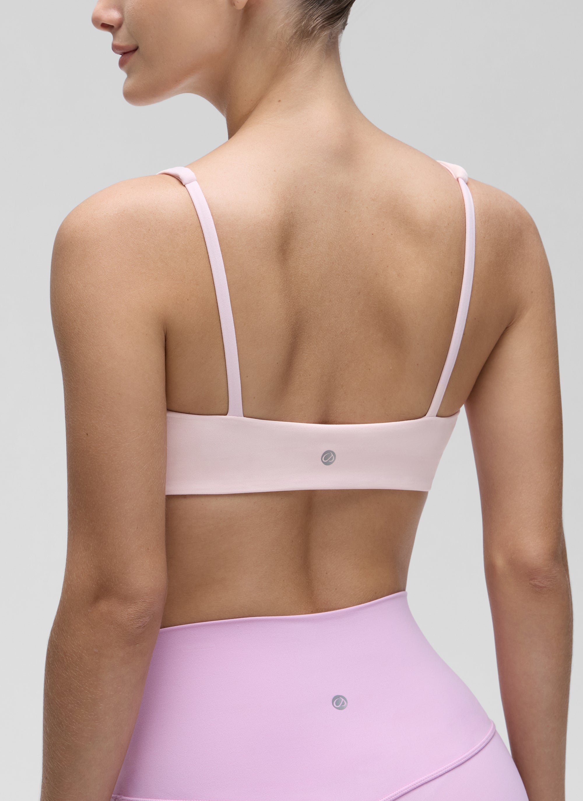 CRZ YOGA Damen Butterluxe Cami mit quadratischem Ausschnitt Mini-BH Erdbeerrosa