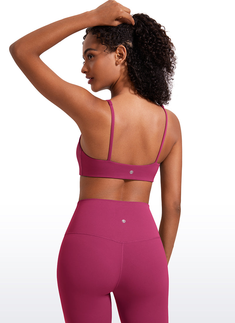 CRZ YOGA Damen Butterluxe Cami mit quadratischem Ausschnitt Mini-BH Gewaschenes Mauve
