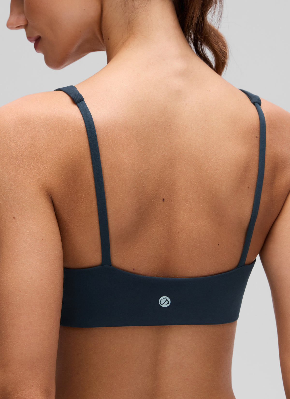 CRZ YOGA Damen Butterluxe Cami mit quadratischem Ausschnitt Mini-BH Echte Marine