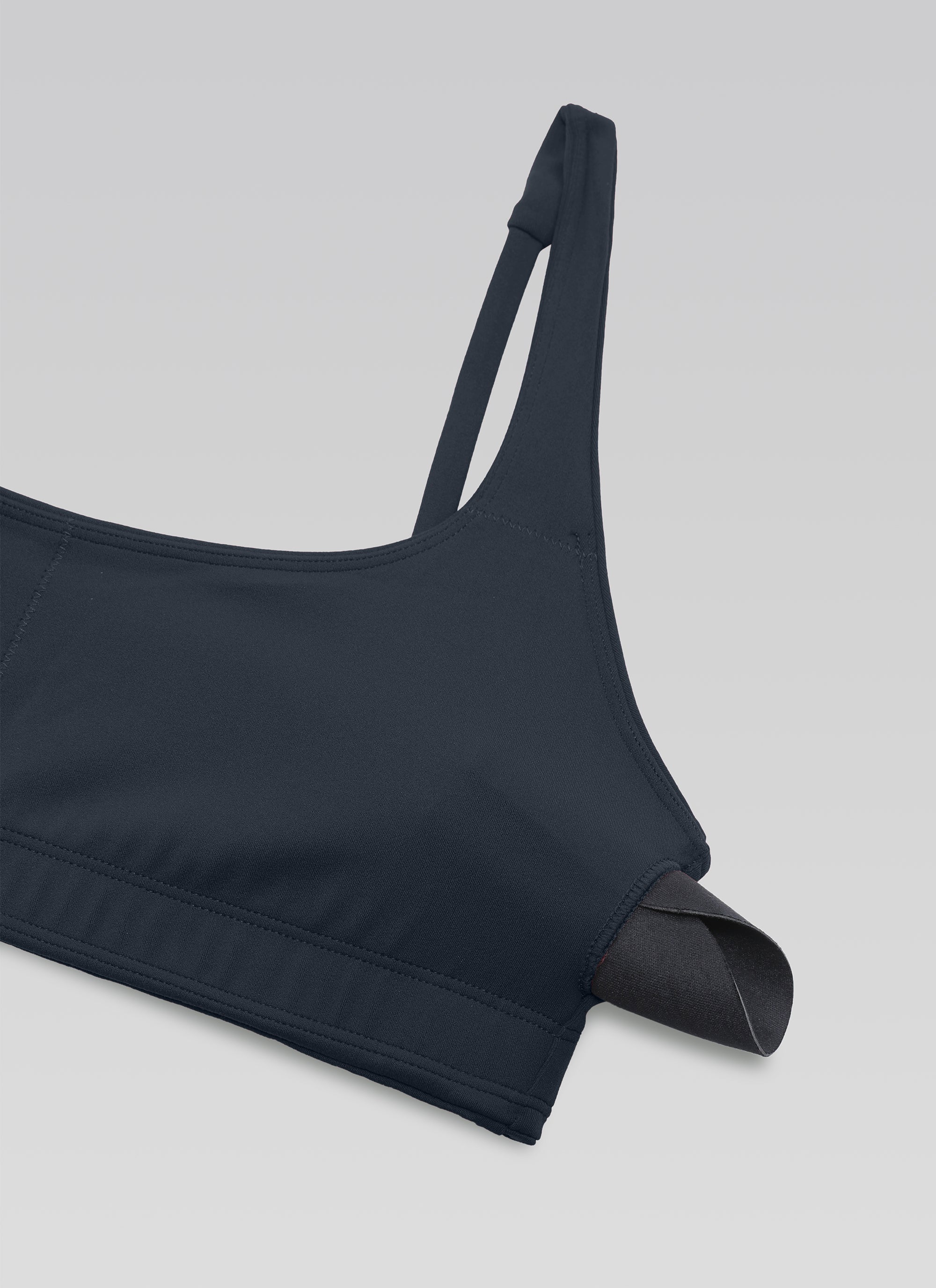 CRZ YOGA Damen Butterluxe Cami mit quadratischem Ausschnitt Mini-BH Echte Marine