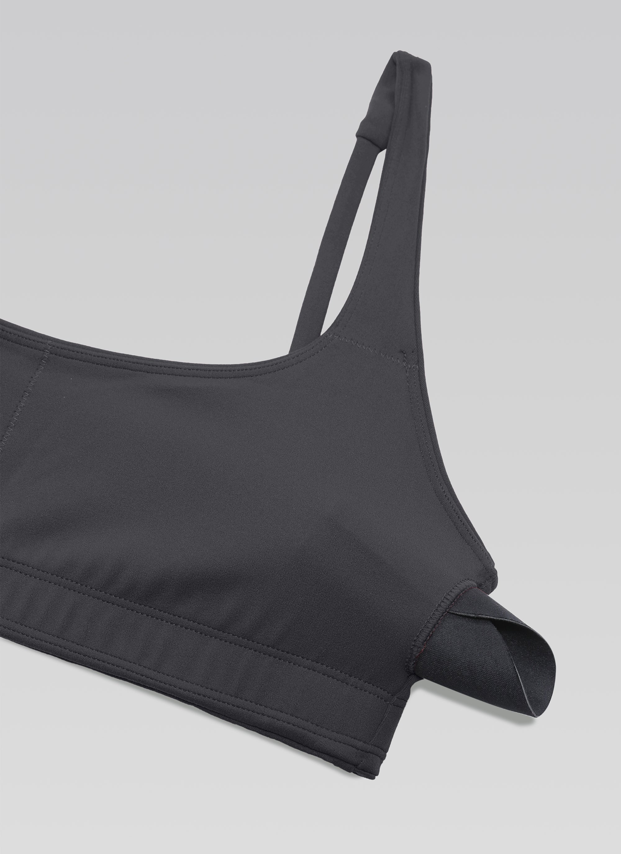 CRZ YOGA Damen Butterluxe Cami mit quadratischem Ausschnitt Mini-BH Mysteriöses Grau