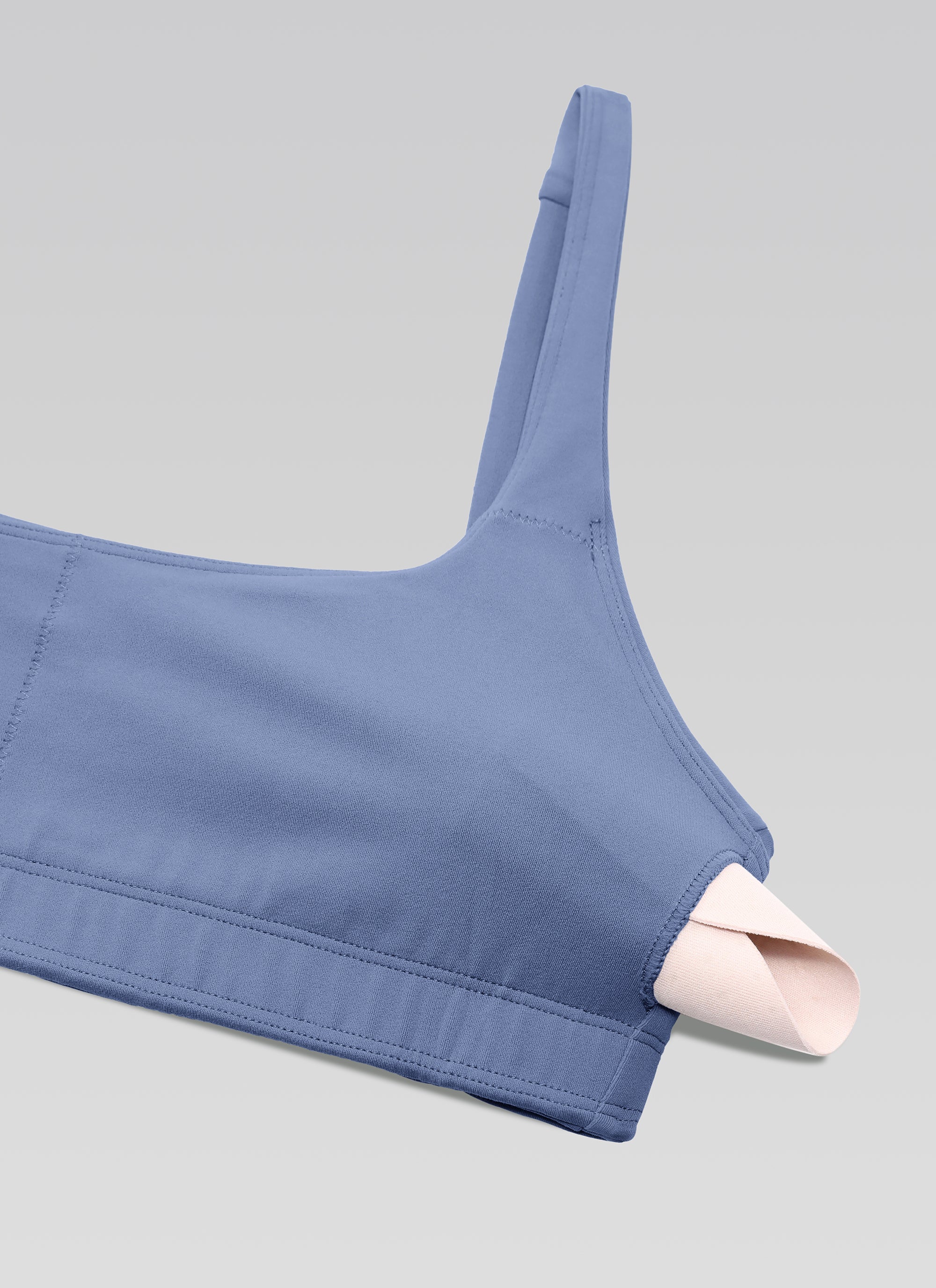 CRZ YOGA Damen Butterluxe Cami mit quadratischem Ausschnitt Mini-BH Oase Blau