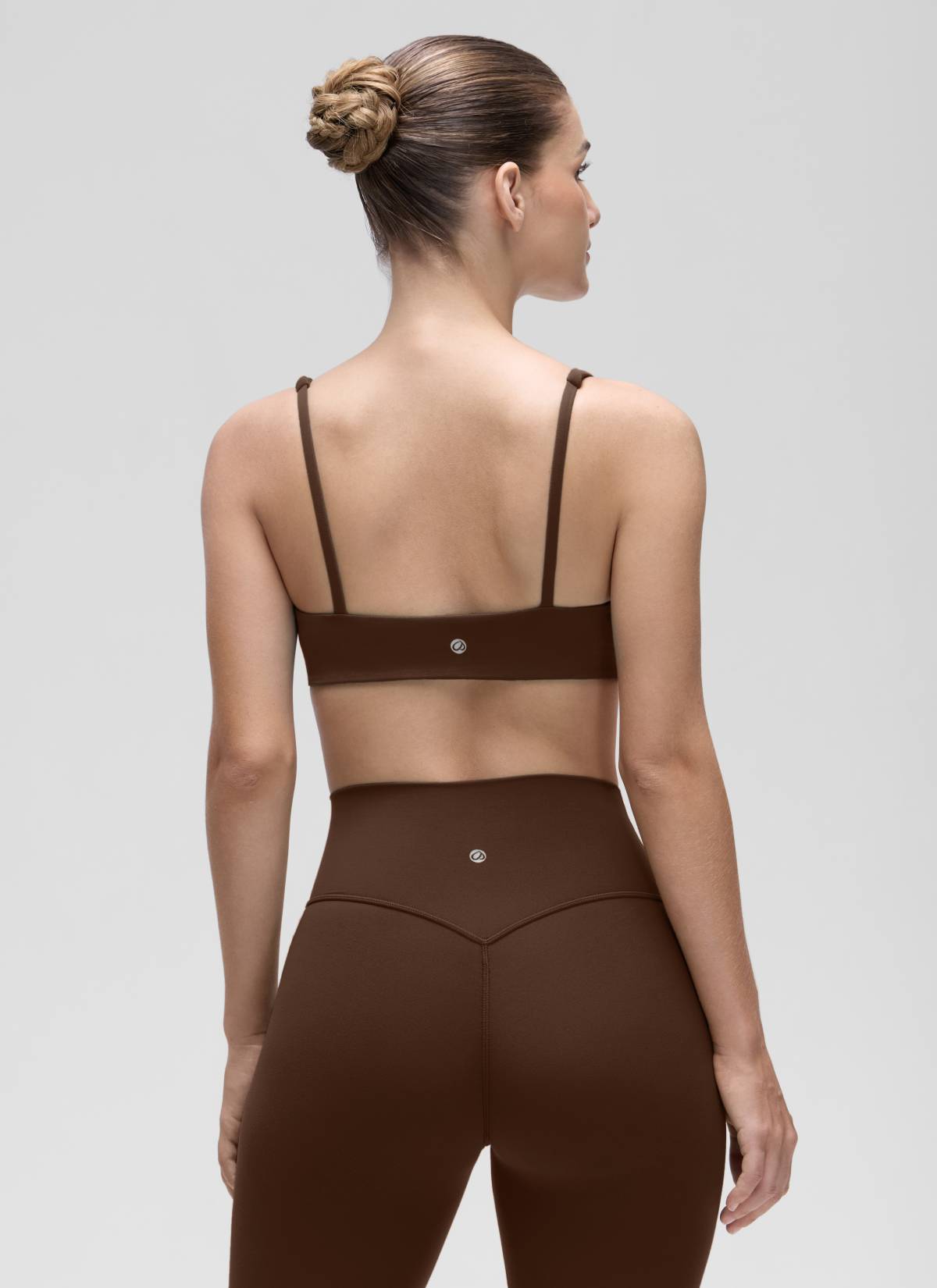 CRZ YOGA Damen Butterluxe Cami mit quadratischem Ausschnitt Mini-BH Lava Braun