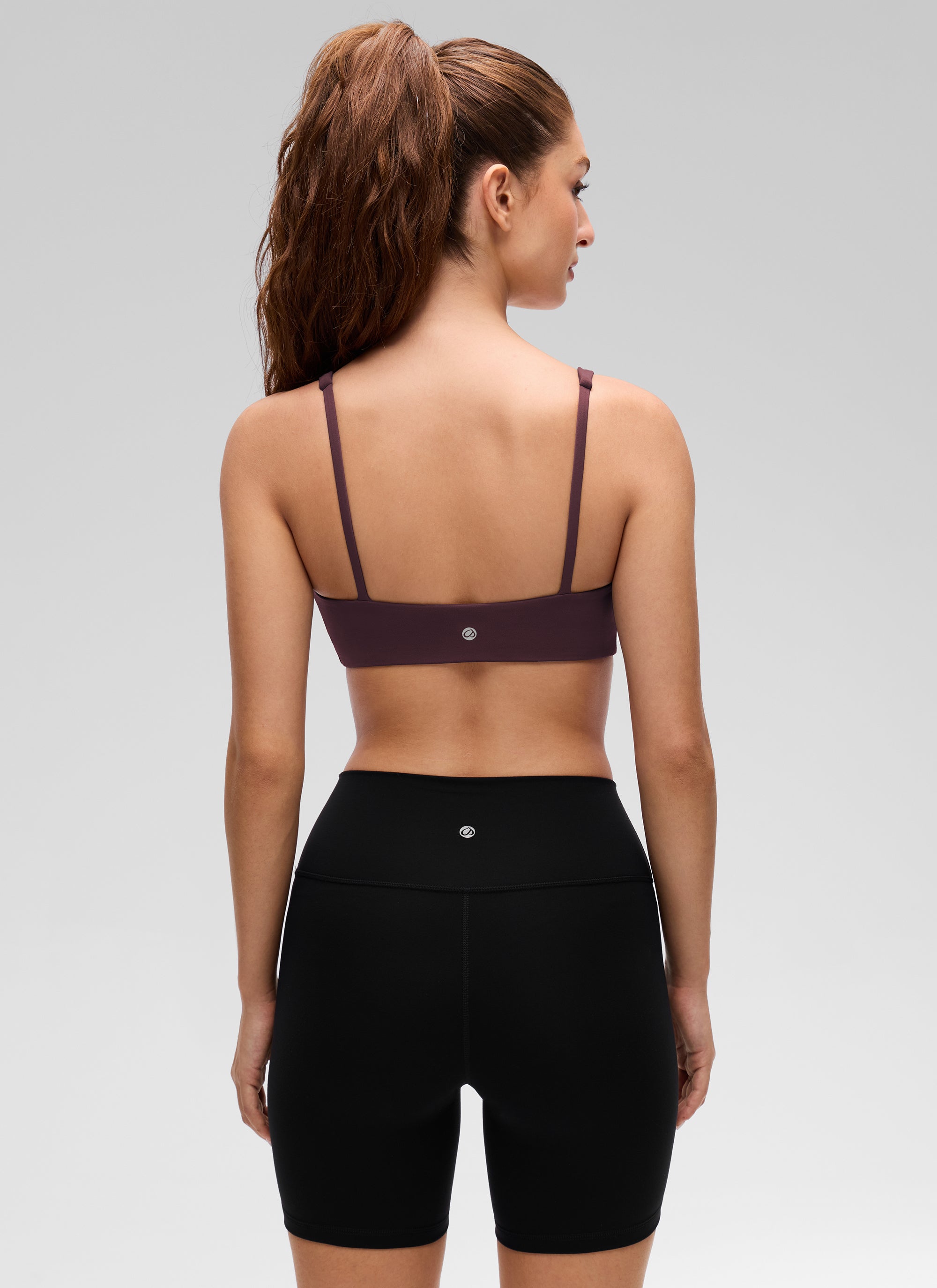 CRZ YOGA Damen Butterluxe Cami mit quadratischem Ausschnitt Mini-BH Reife Pflaume