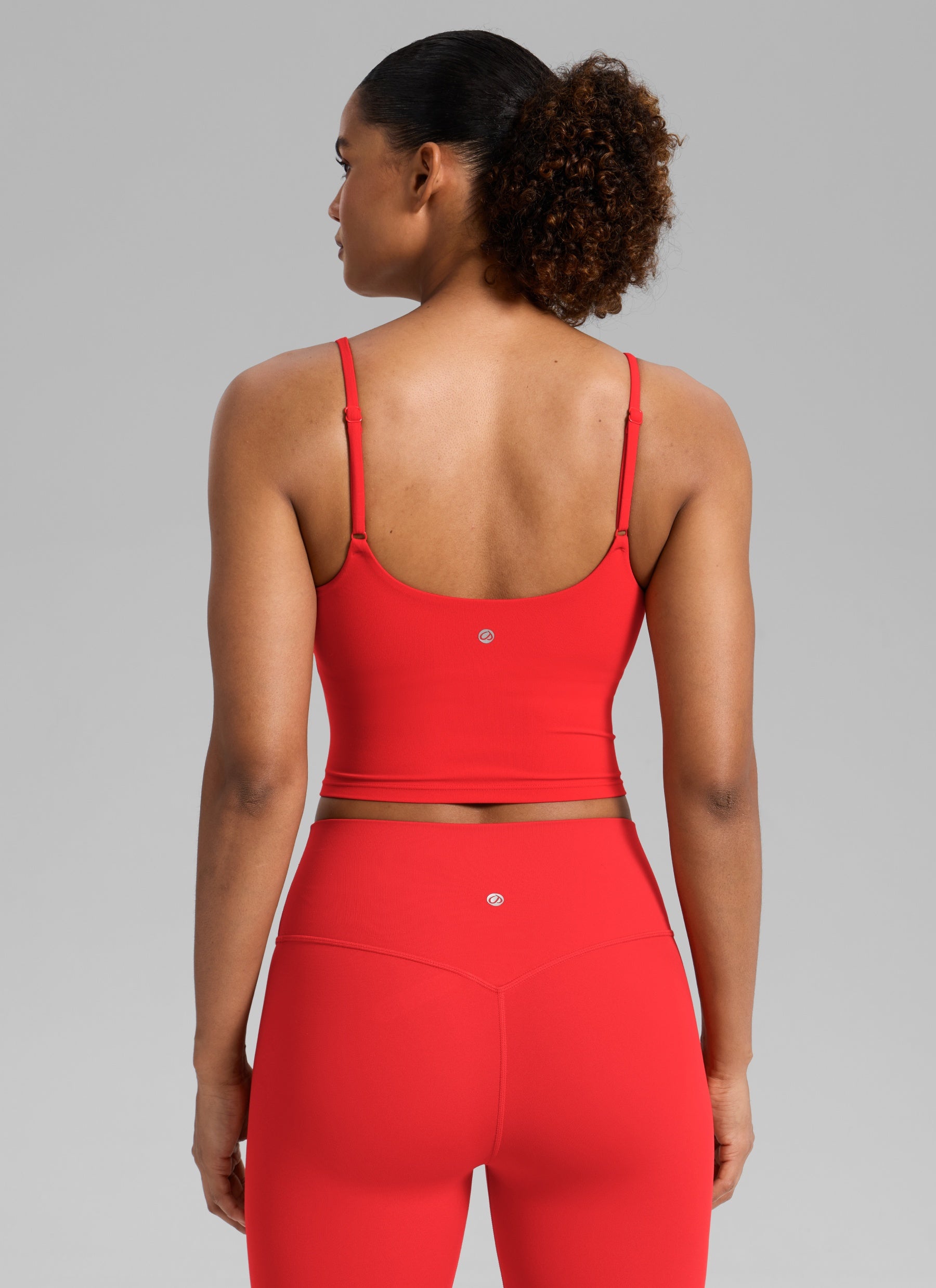 CRZ YOGA Butterlift Damen Gepolstert Sport BH Verstellbare Träger Tanktop Tiefrot