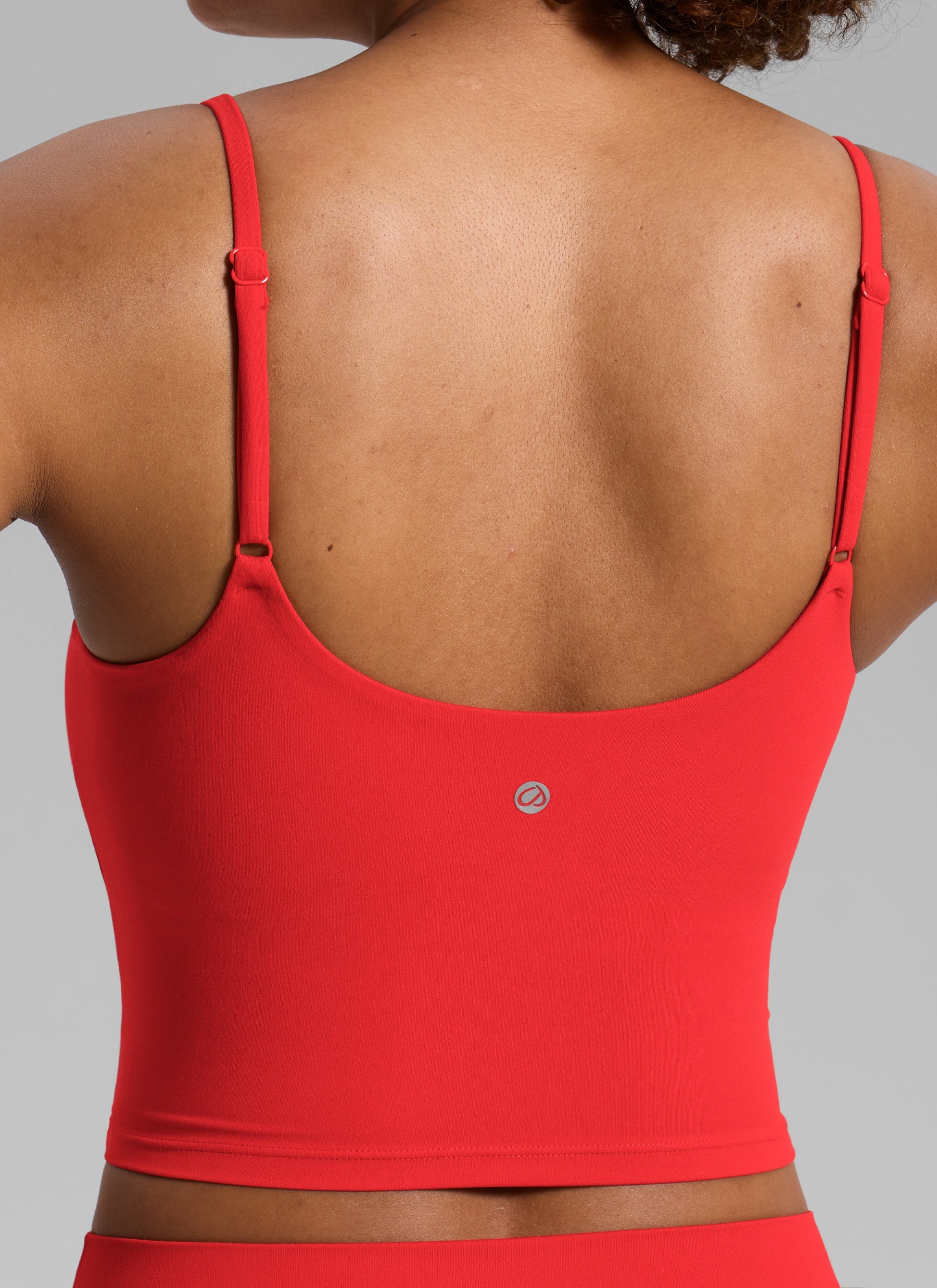 CRZ YOGA Butterlift Damen Gepolstert Sport BH Verstellbare Träger Tanktop Tiefrot
