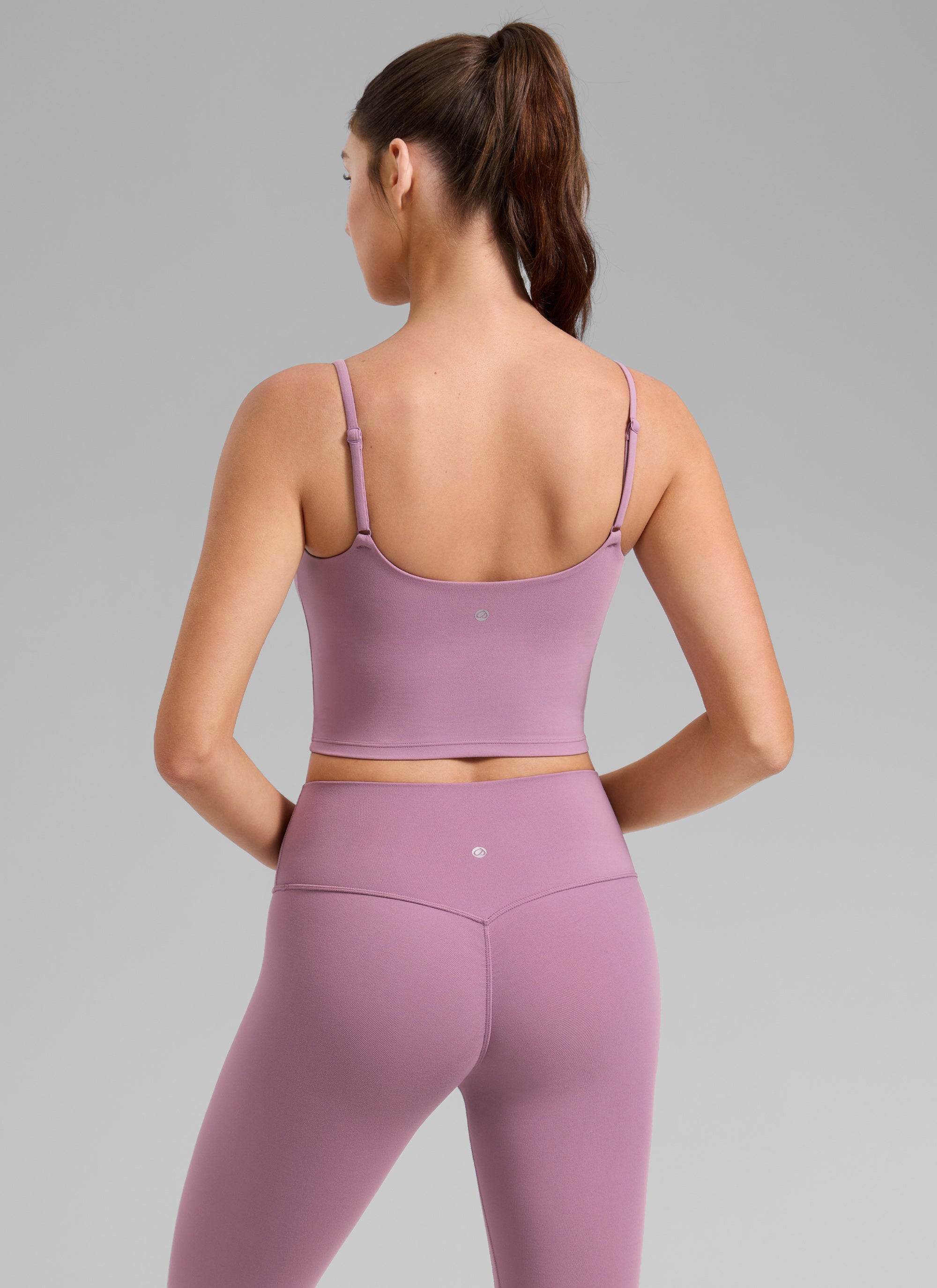 CRZ YOGA Butterlift Damen Gepolstert Sport BH Verstellbare Träger Tanktop Lavendel Hell