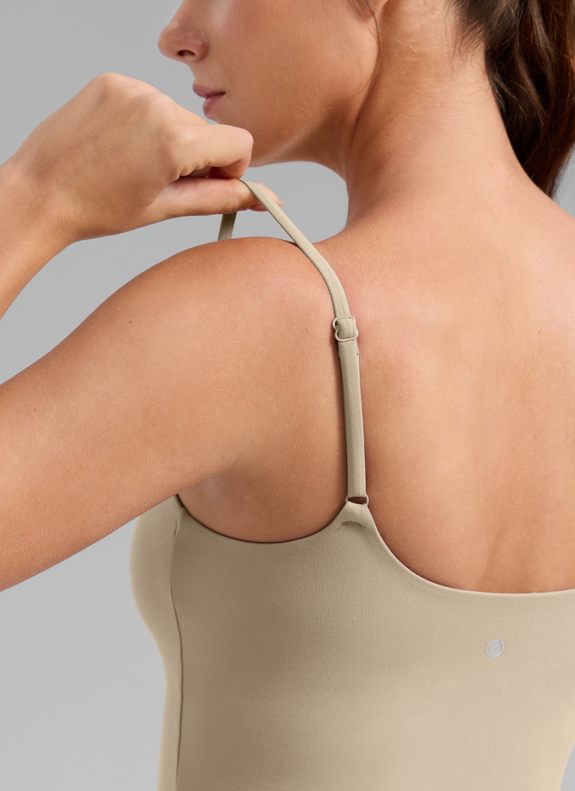 CRZ YOGA Butterlift Damen Gepolstert Sport BH Verstellbare Träger Tanktop Eiche