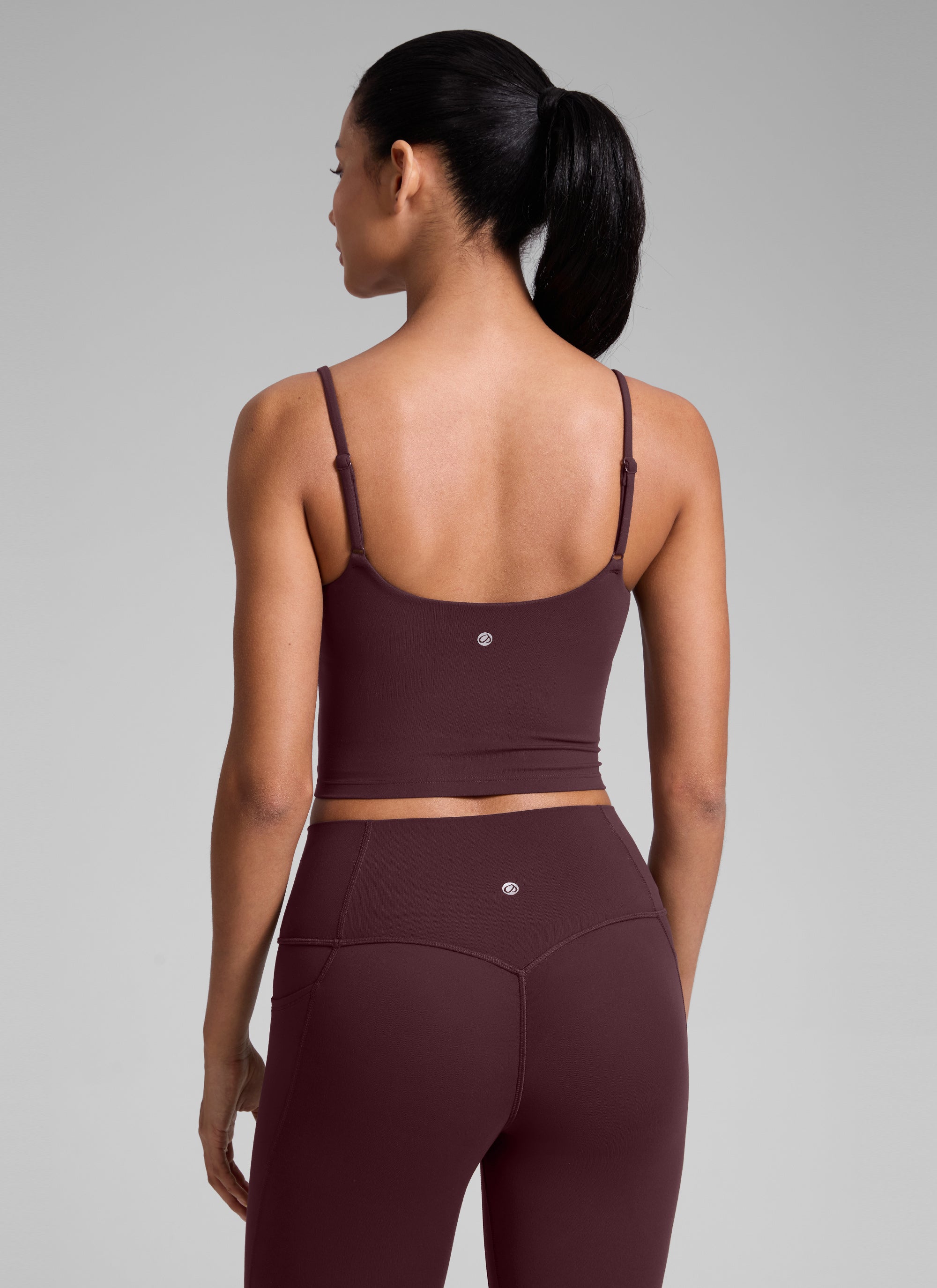 CRZ YOGA Butterlift Damen Gepolstert Sport BH Verstellbare Träger Tanktop Reife Pflaume