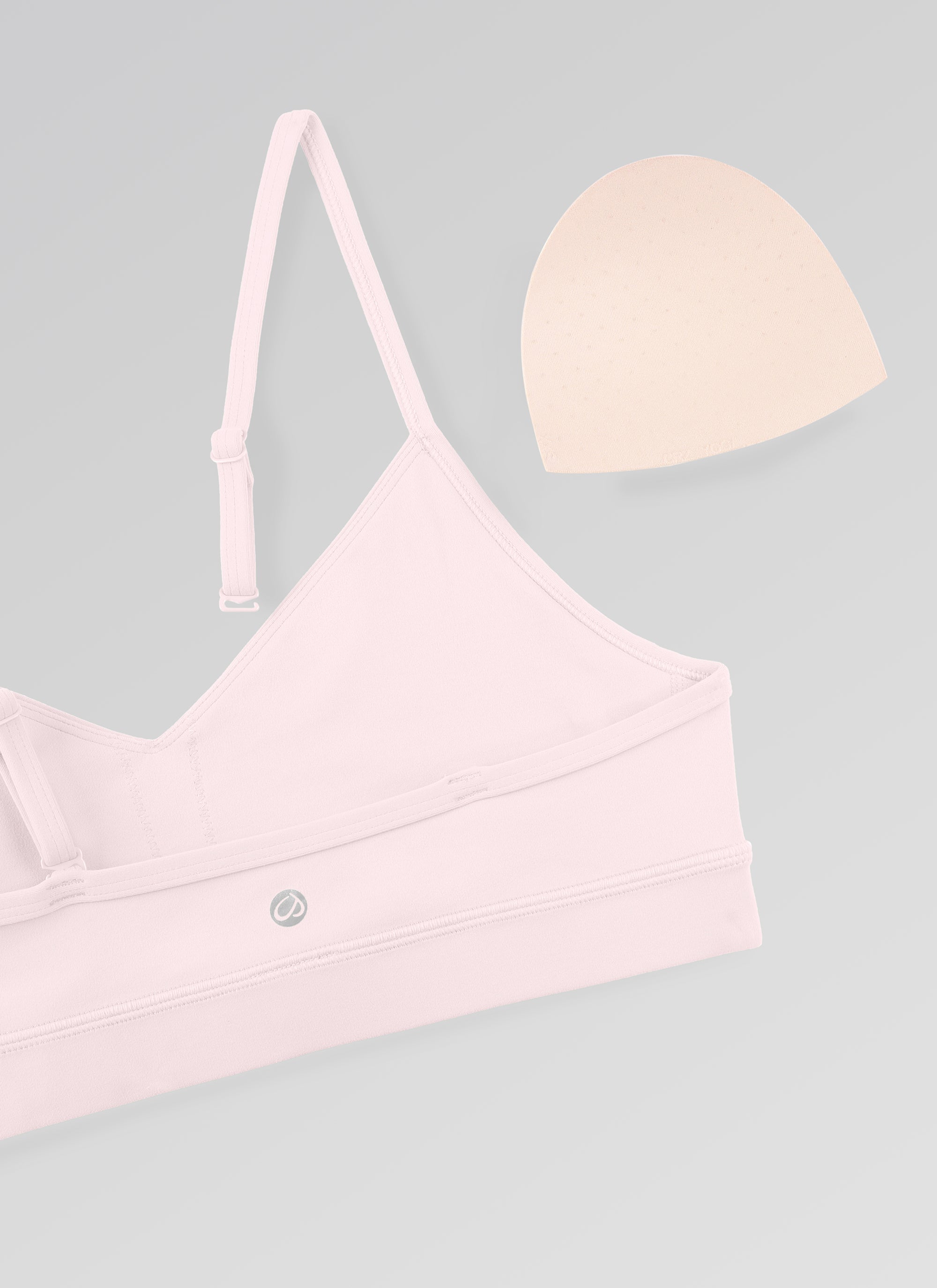 CRZ YOGA Damen Butterluxe V-Ausschnitt Verstellbar Spaghetti Sport BH Erdbeerrosa