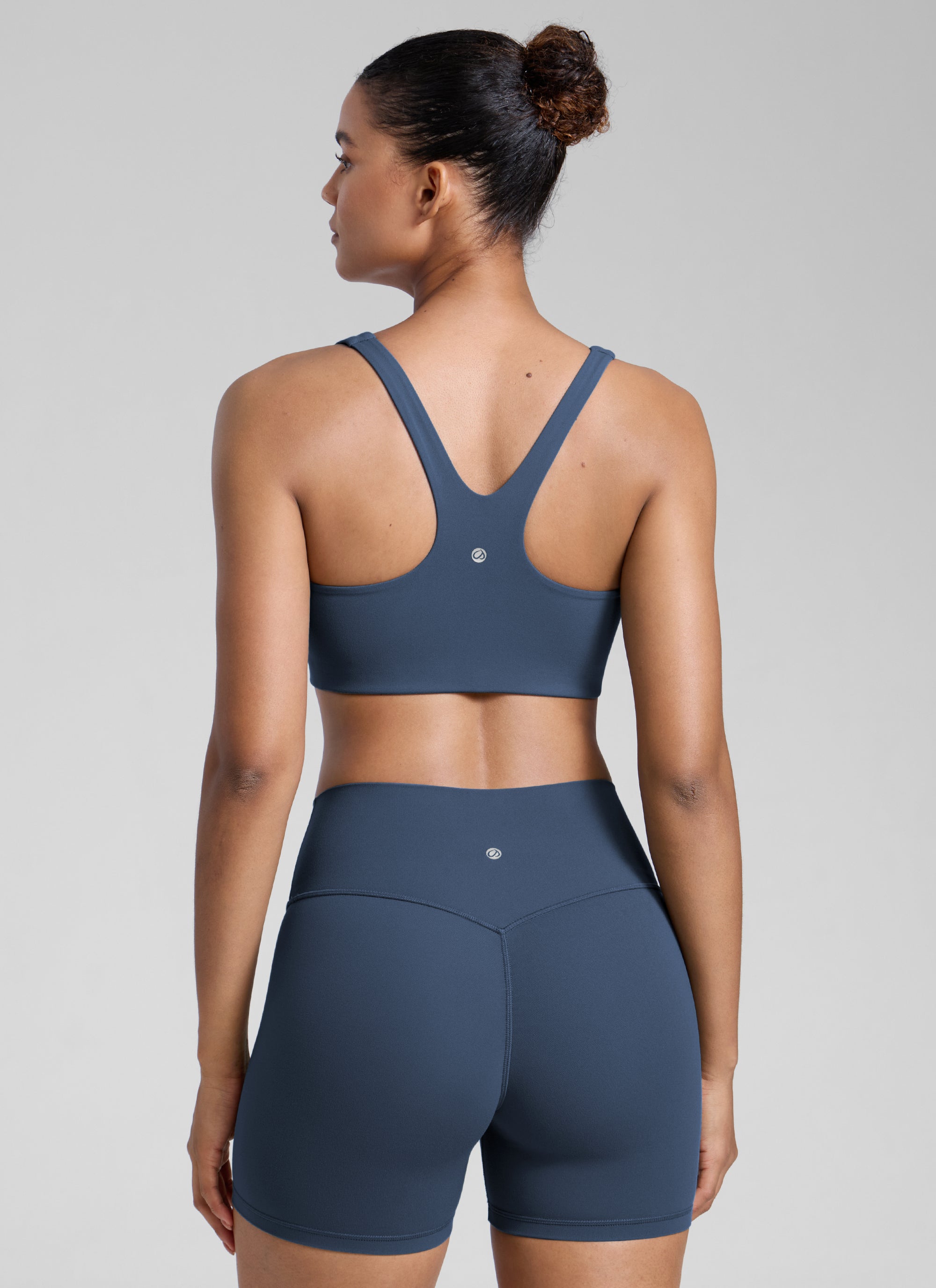 CRZ YOGA Damen Butterlift Doppellagiger BH mit quadratischem Ausschnitt Sternenlicht