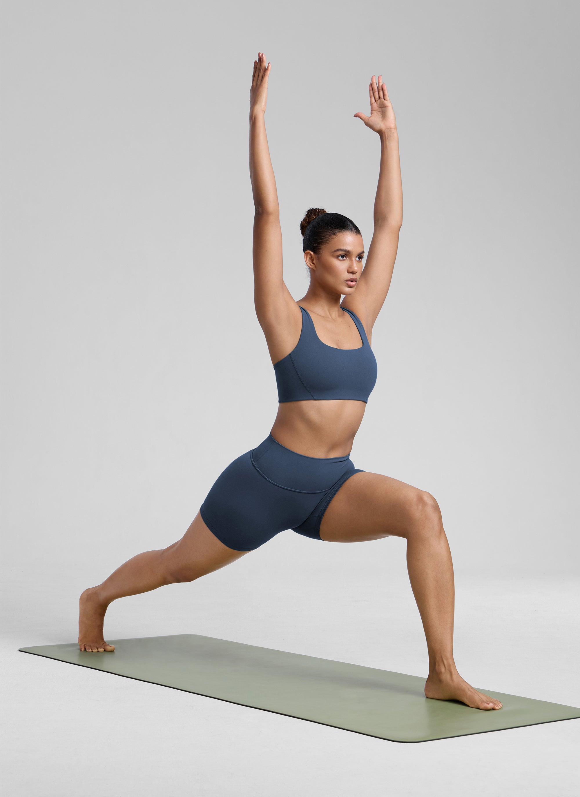 CRZ YOGA Damen Butterlift Doppellagiger BH mit quadratischem Ausschnitt Sternenlicht