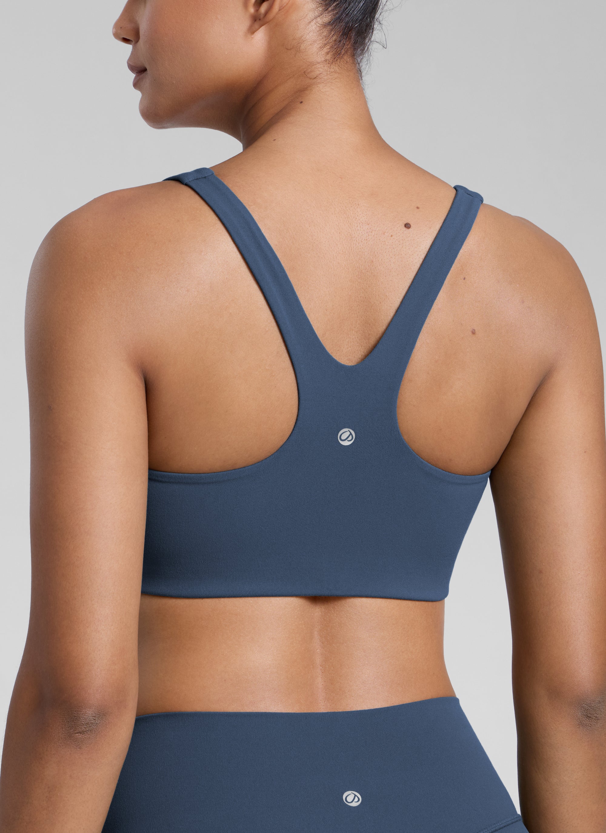 CRZ YOGA Damen Butterlift Doppellagiger BH mit quadratischem Ausschnitt Sternenlicht