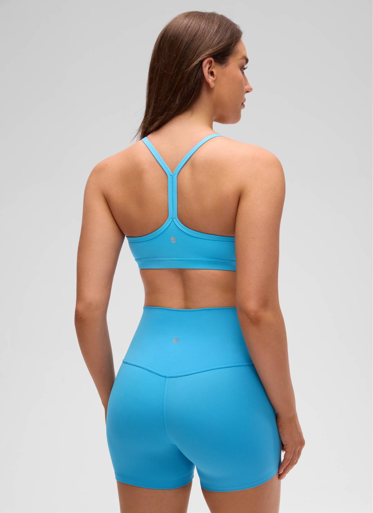 CRZ YOGA Damen Butterluxe Y-Rücken Gepolstert Sport BH Kajak Blau