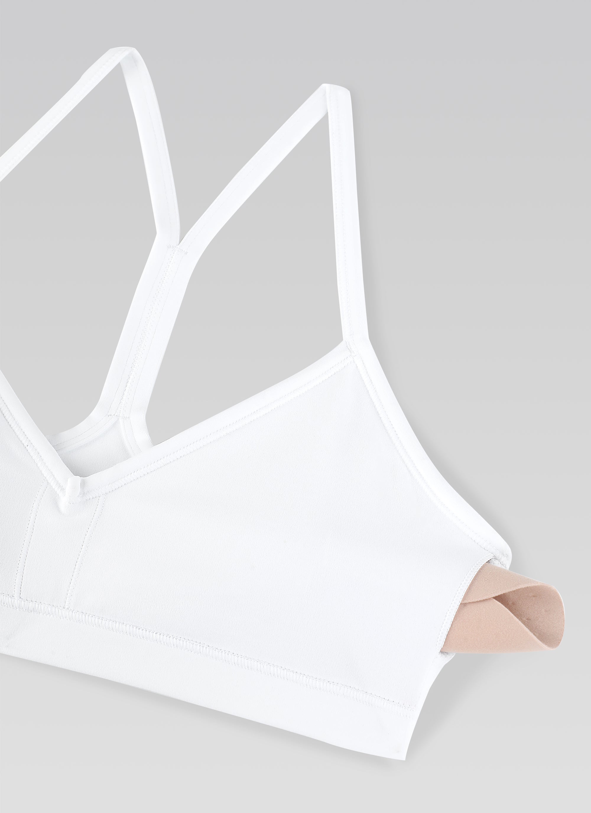 CRZ YOGA Damen Butterluxe Y-Rücken Gepolstert Sport BH Weiss