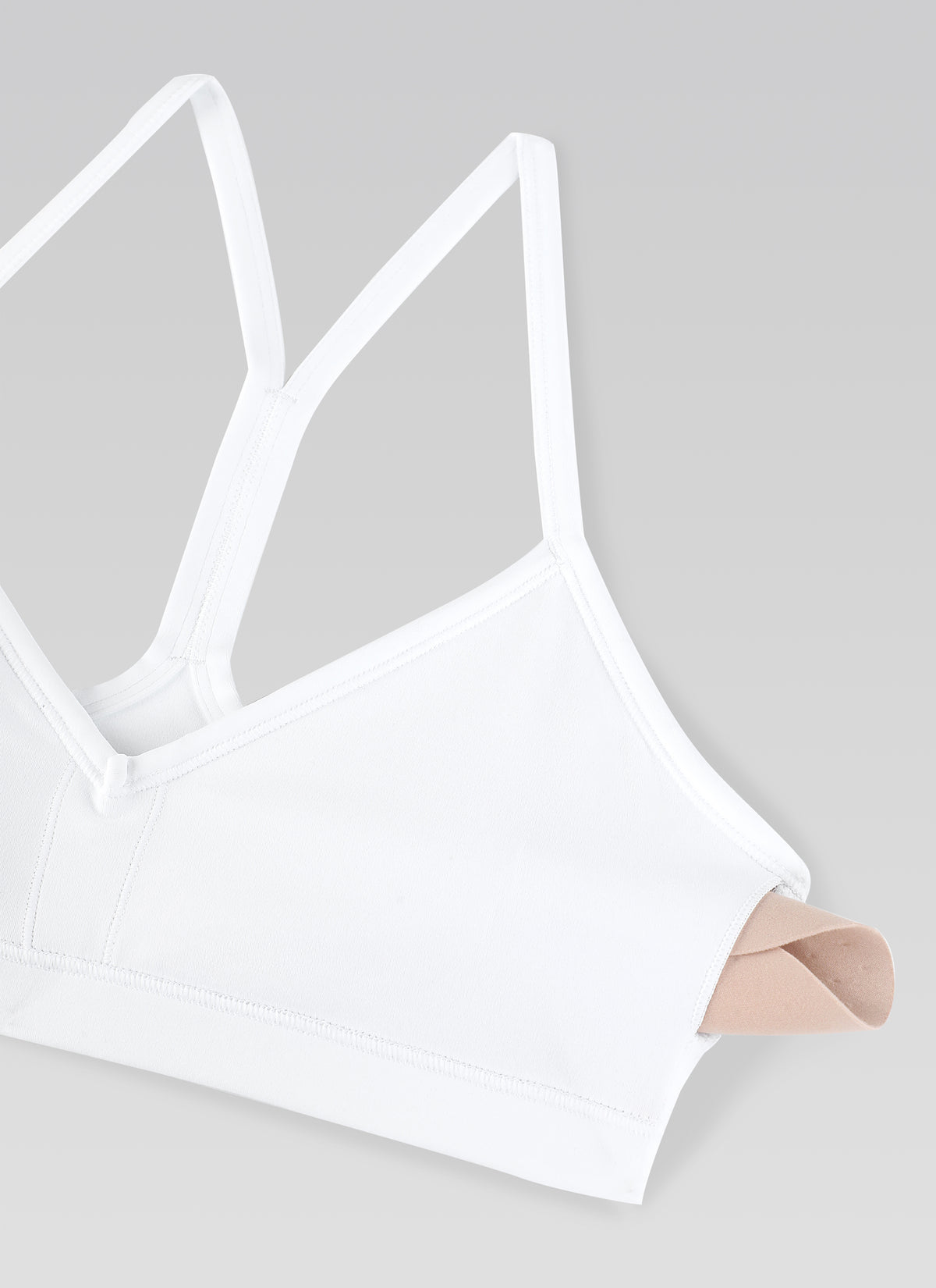 CRZ YOGA Damen Butterluxe Y-Rücken Gepolstert Sport BH Weiss