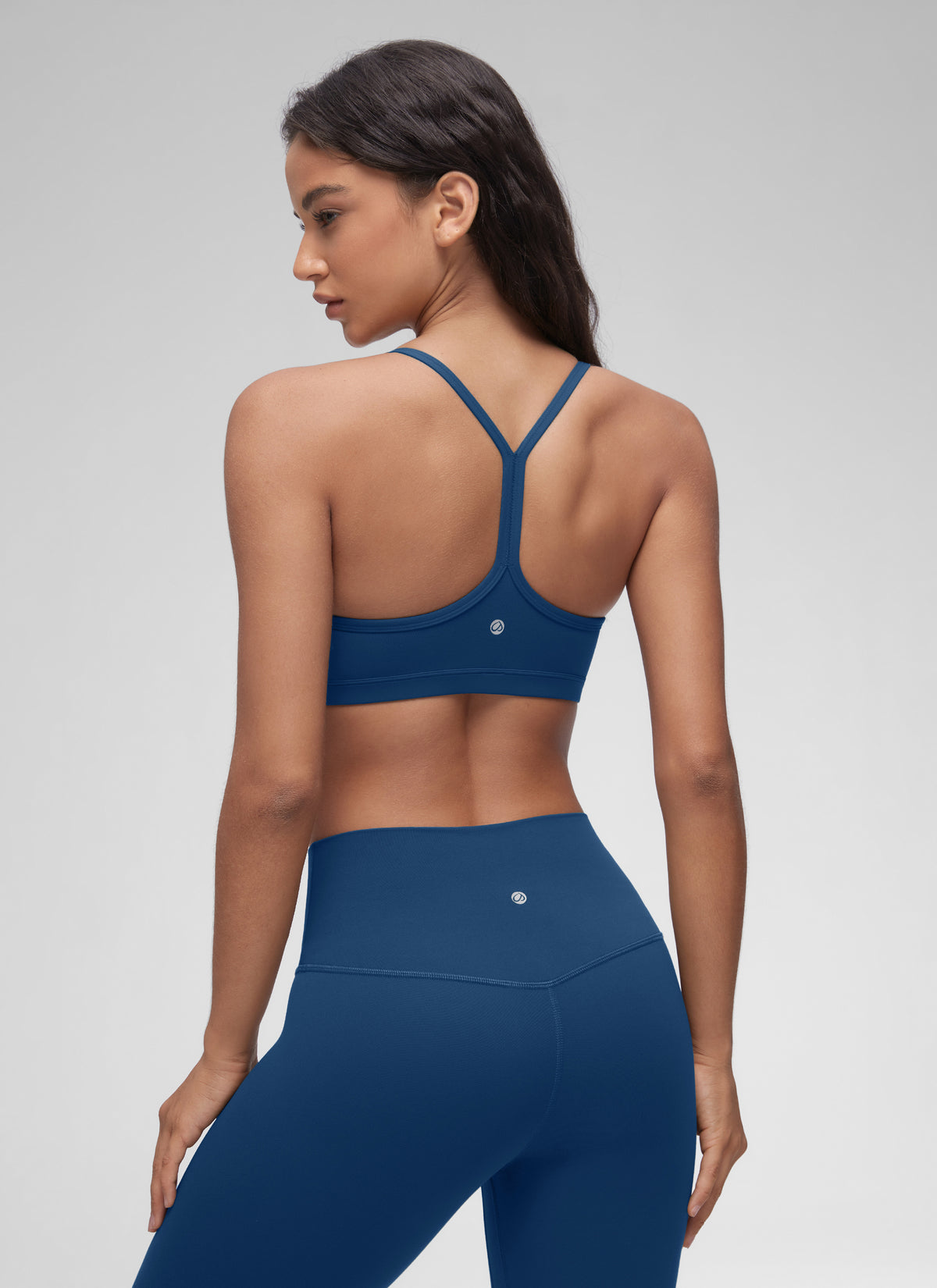 CRZ YOGA Damen Butterluxe Y-Rücken Gepolstert Sport BH FRANZÖSISCHE MARINE