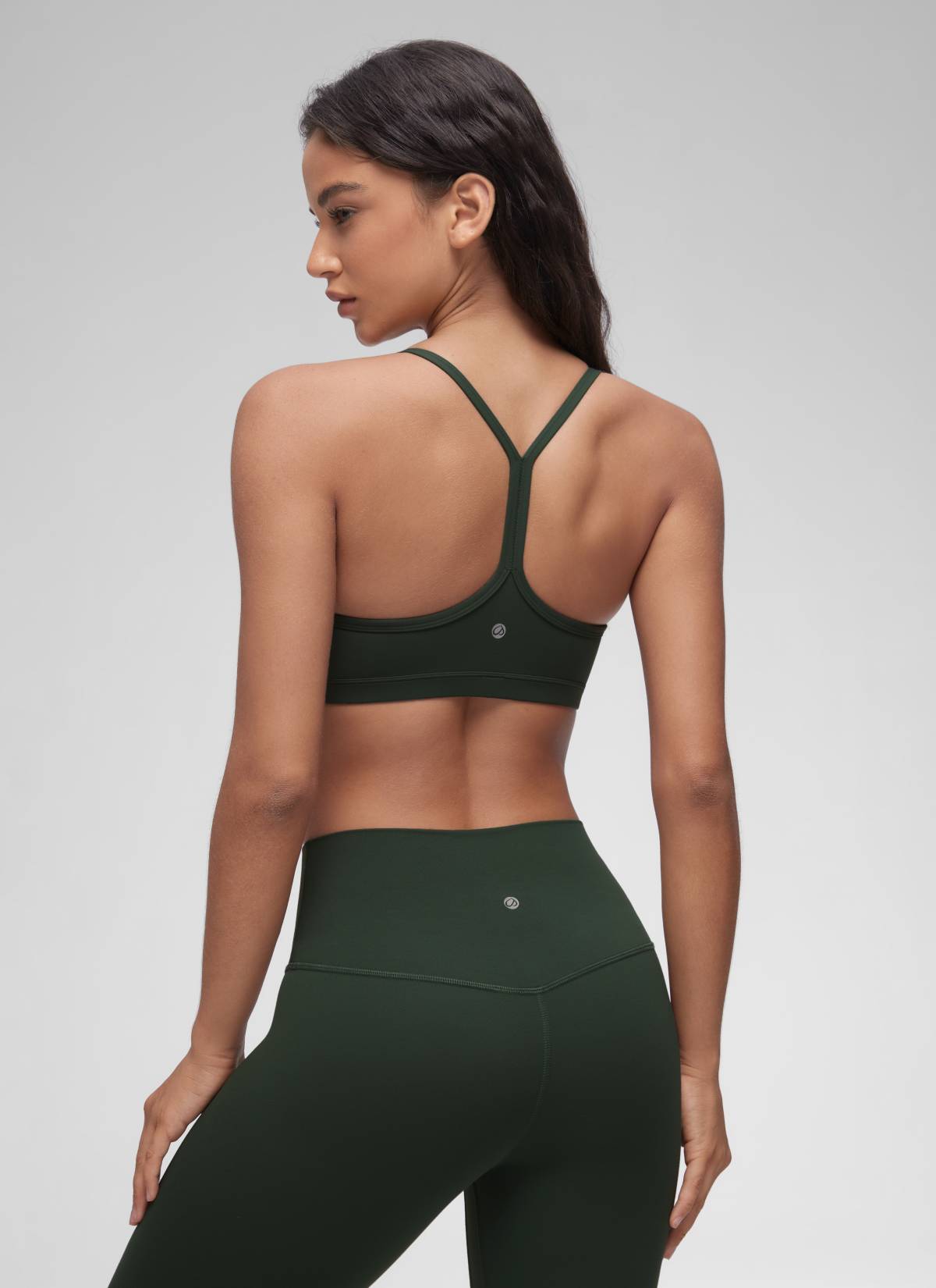 CRZ YOGA Damen Butterluxe Y-Rücken Gepolstert Sport BH Legende Grün