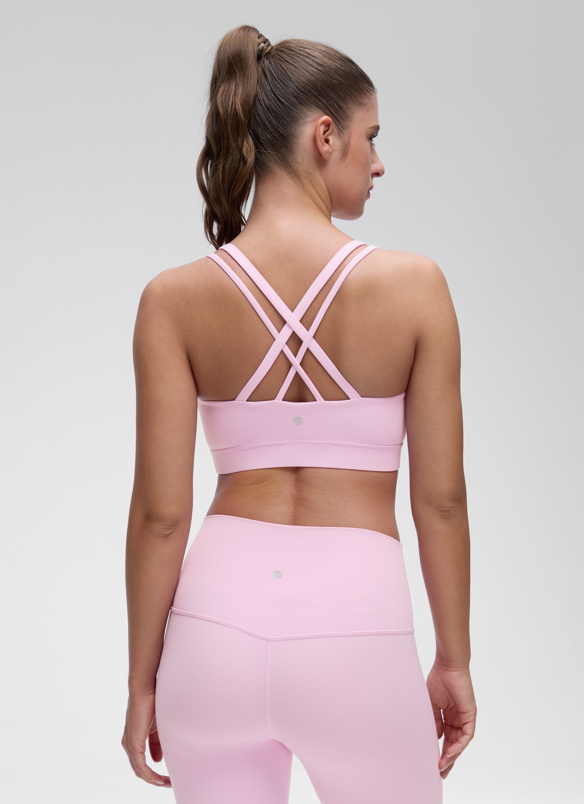 CRZ YOGA Damen Butterluxe Softness Mold U-Ausschnitt Sports BH Vita Rosa