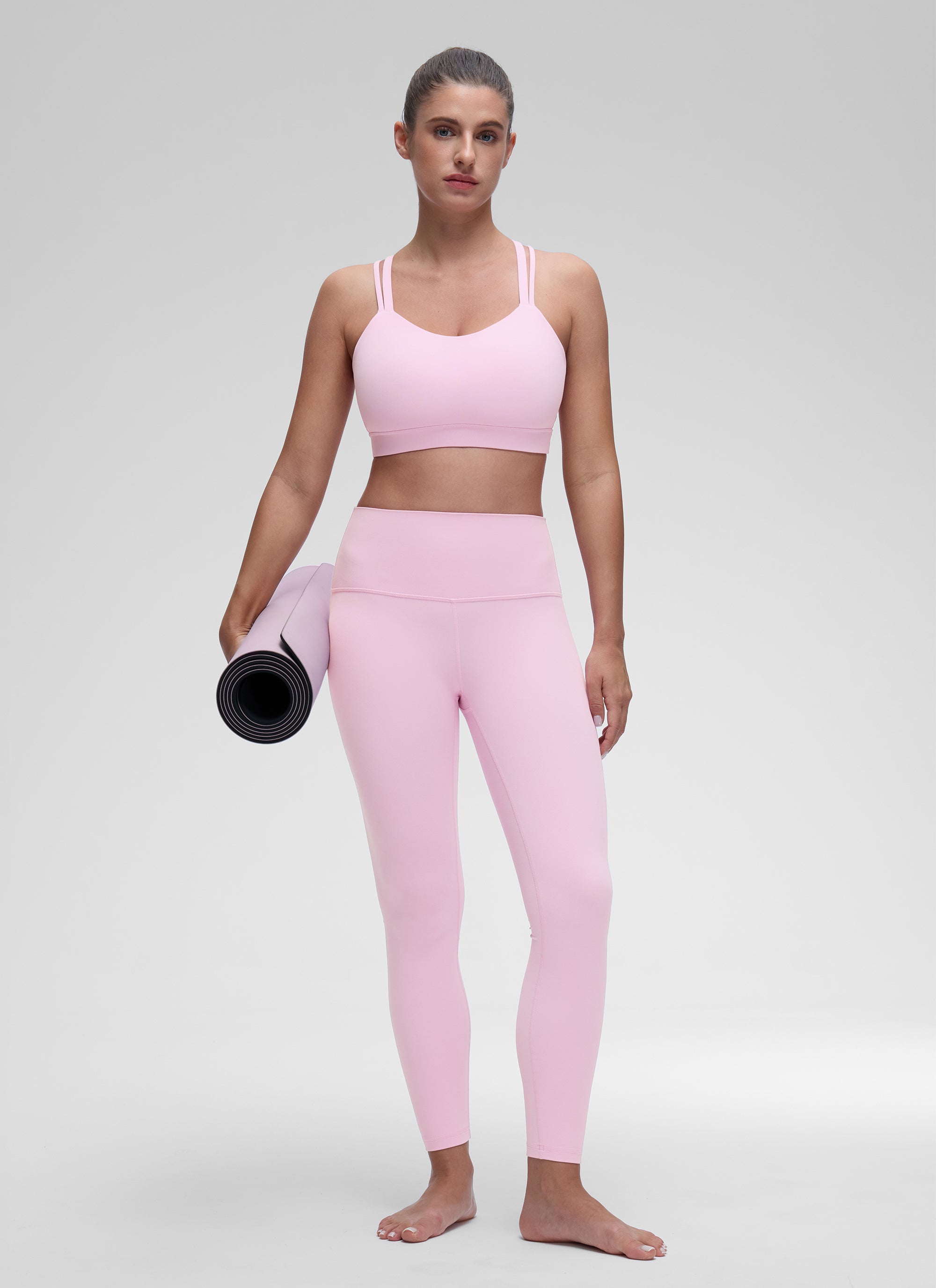 CRZ YOGA Damen Butterluxe Softness Mold U-Ausschnitt Sports BH Vita Rosa