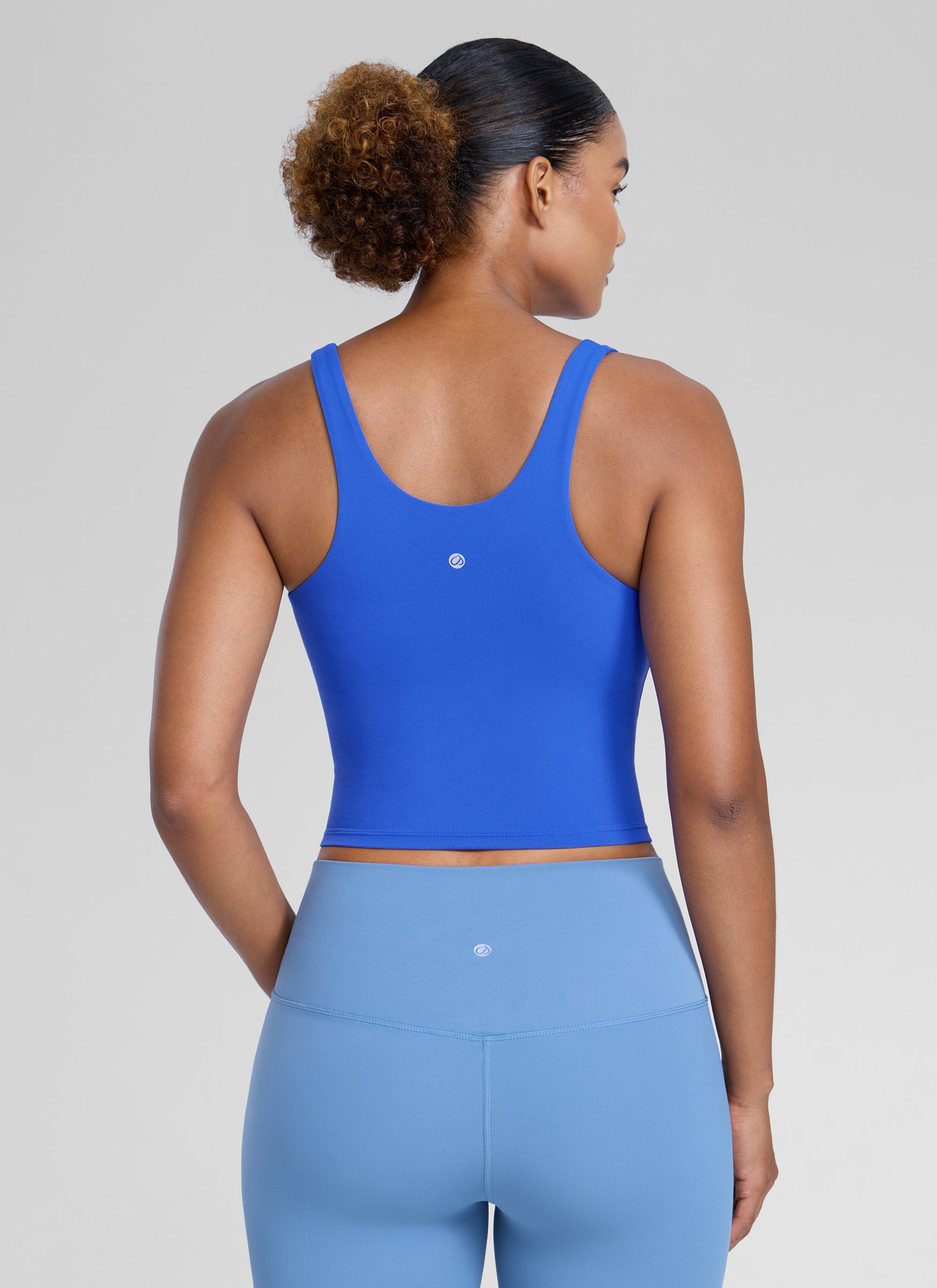CRZ YOGA Womens Butterlift Racerback U Neck Yoga Built in Bra Tank Königlich