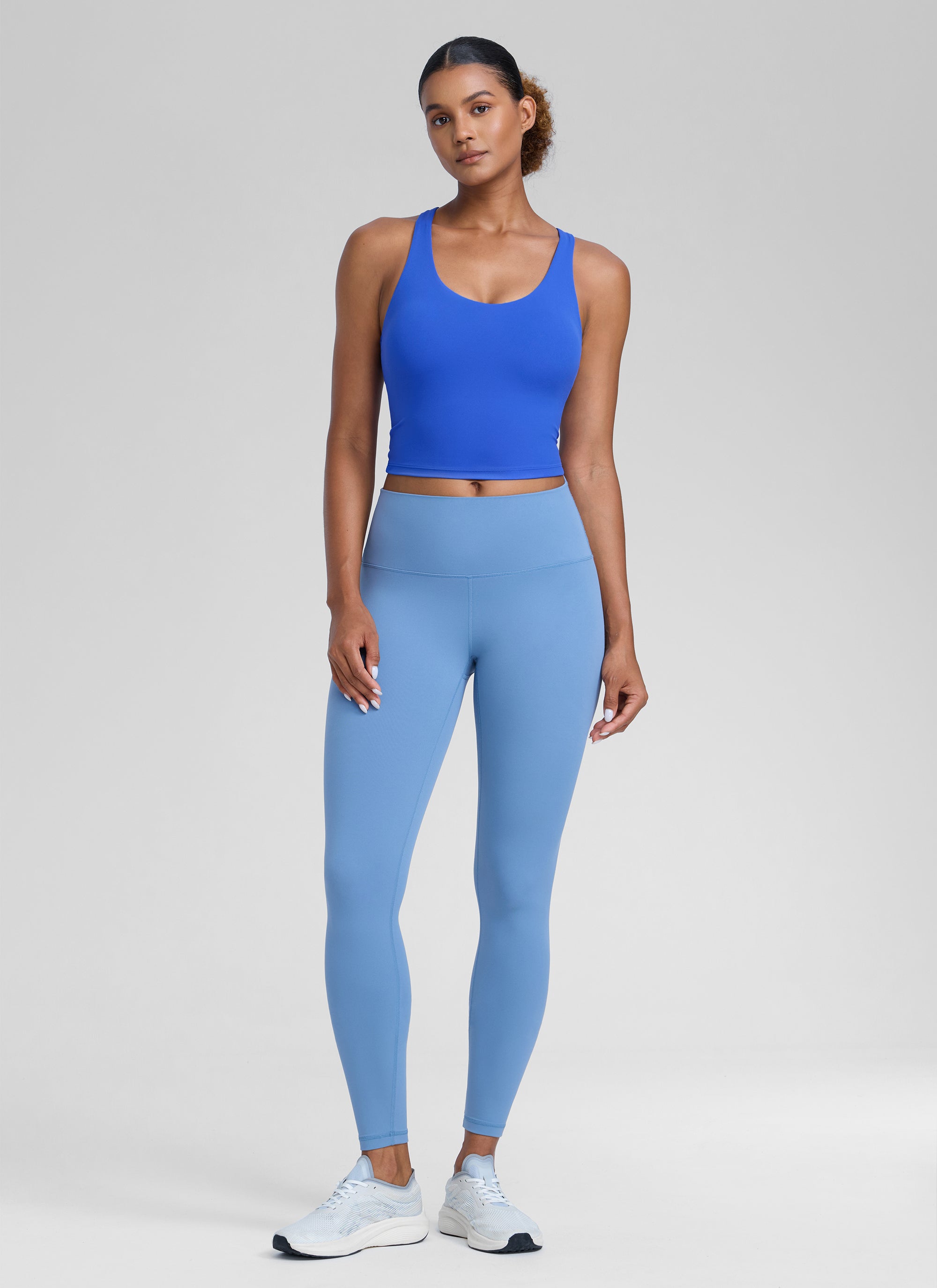 CRZ YOGA Womens Butterlift Racerback U Neck Yoga Built in Bra Tank Königlich