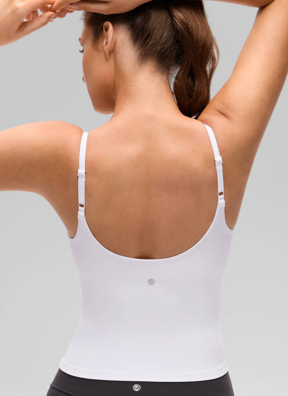 CRZ YOGA Damen Butterluxe Mold Geformter Becher Crop Tank Top Weiss